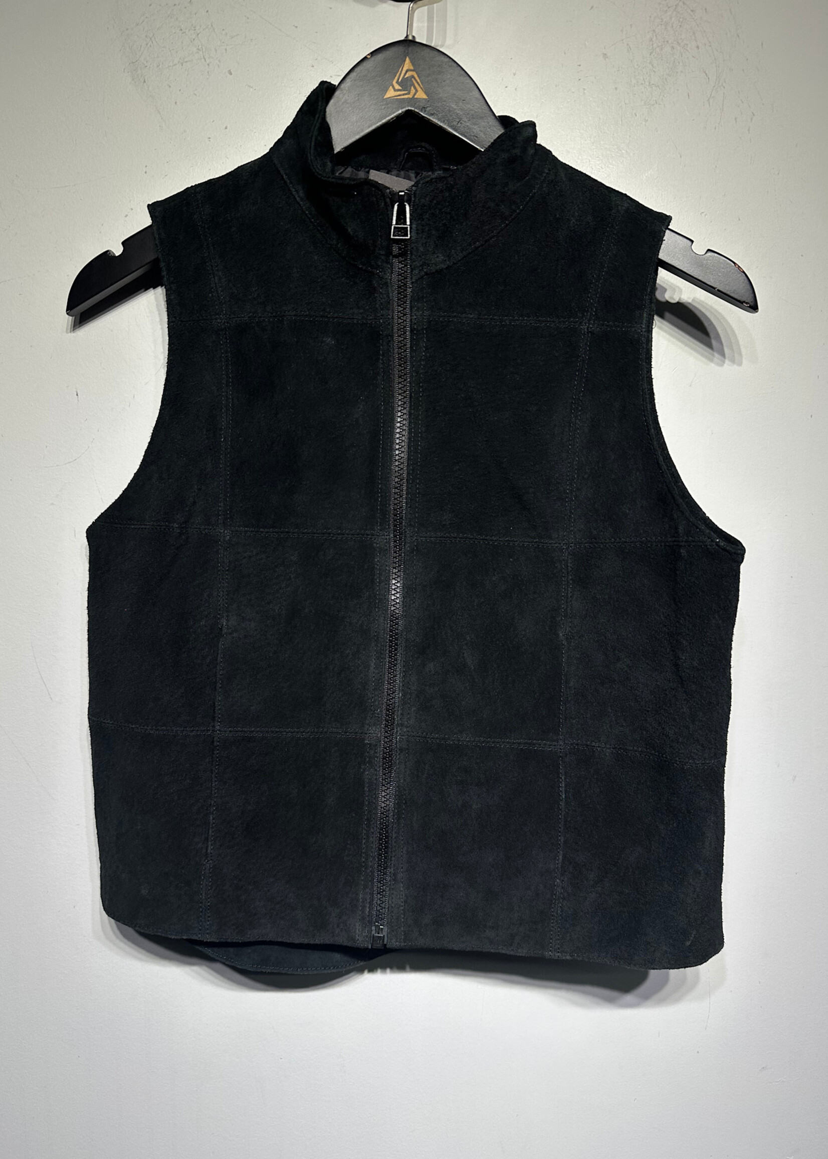 Arizona Jean Co Y2K Black Suede Vest S