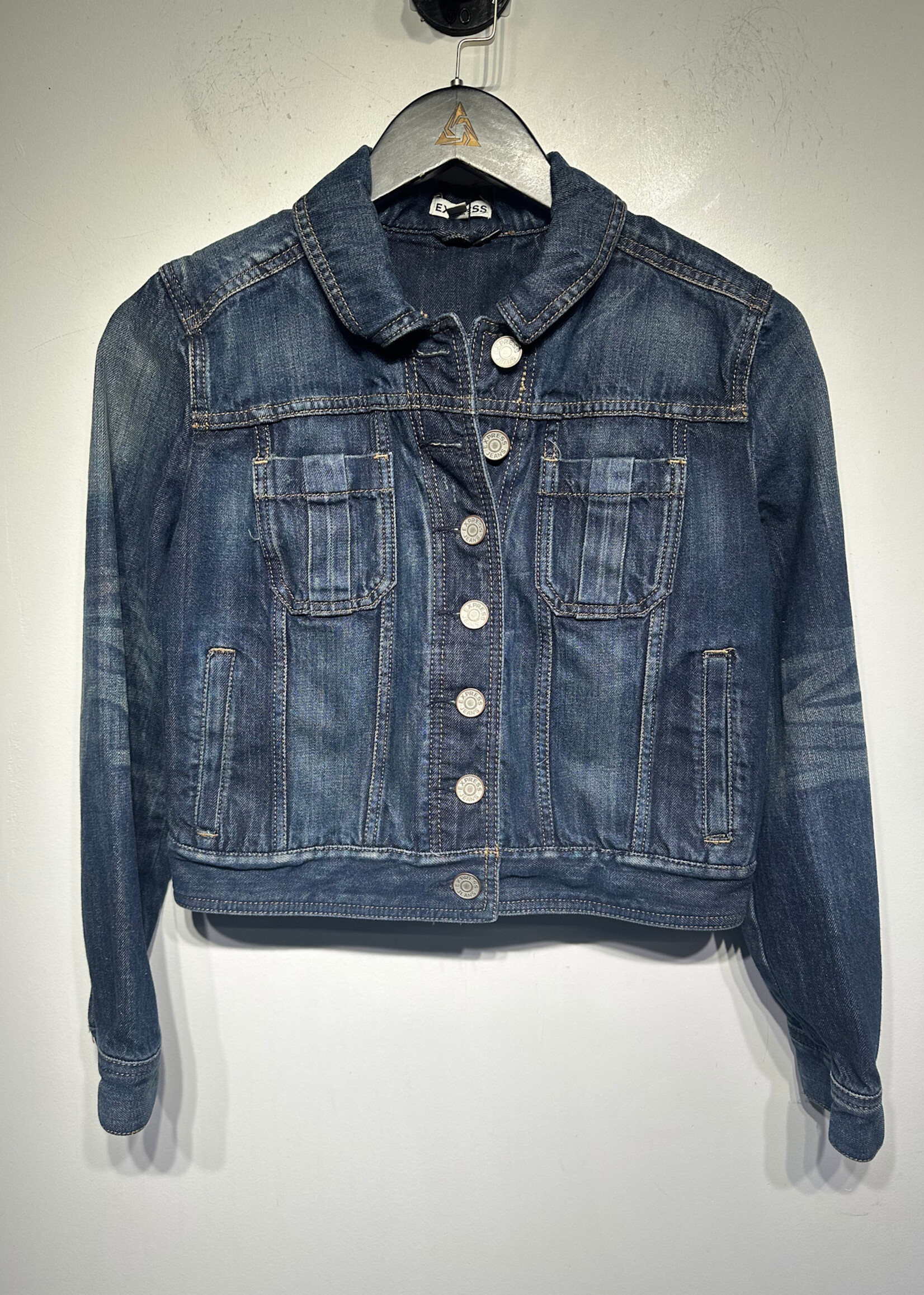 Y2K Express Dark Wash Jean Jacket Fem M