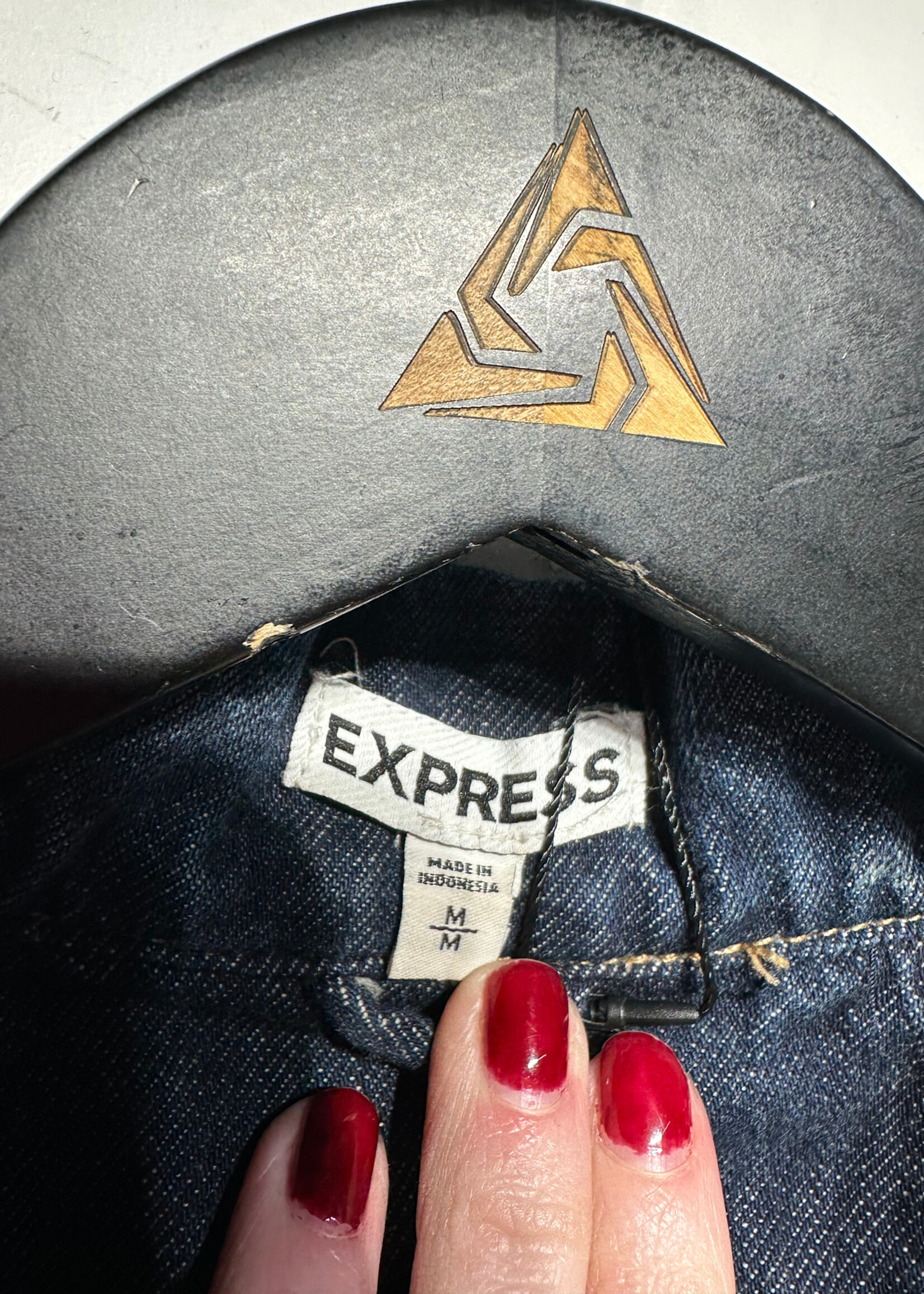 Y2K Express Dark Wash Jean Jacket Fem M