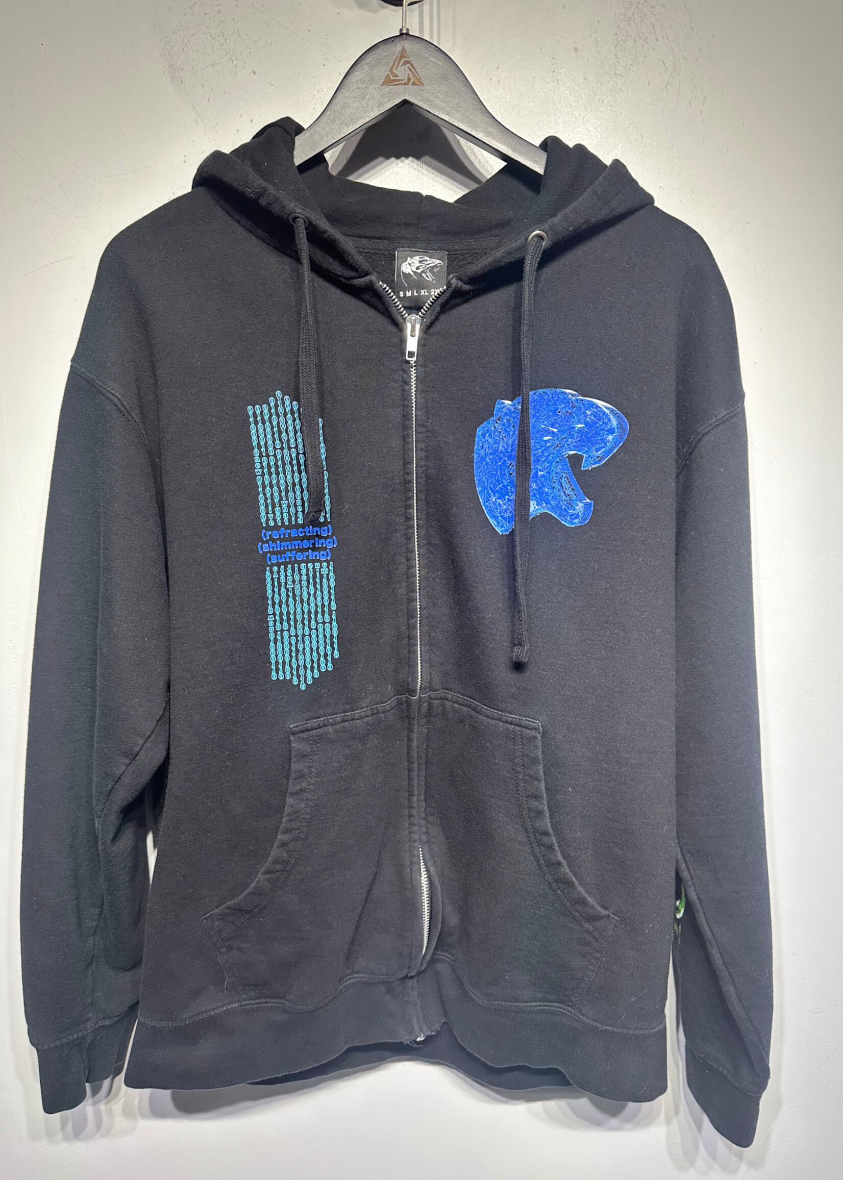 Code Orange Black Zip Hoodie L