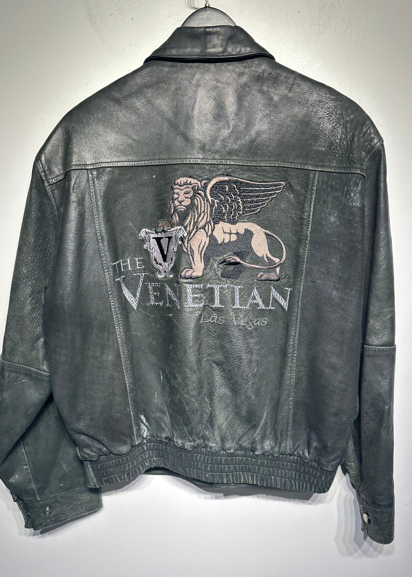 Venetian Black Leather Jacket Masc S As IS