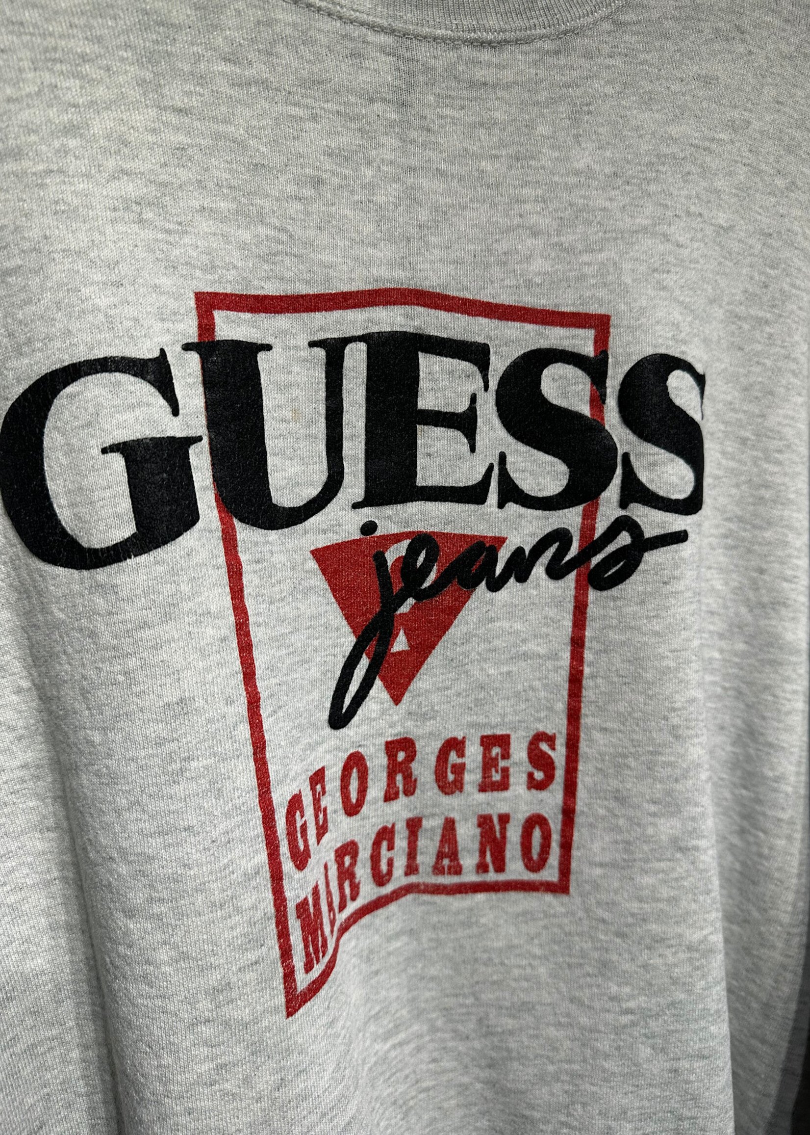 Guess Vintage Light Grey Crewneck As Is M