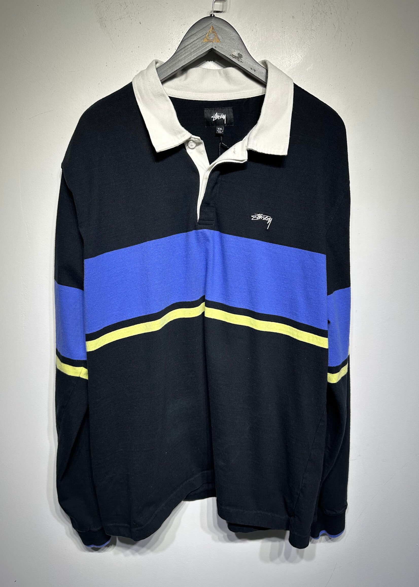 STUSSY RUGBY TWO TONE L/S POLO XXL
