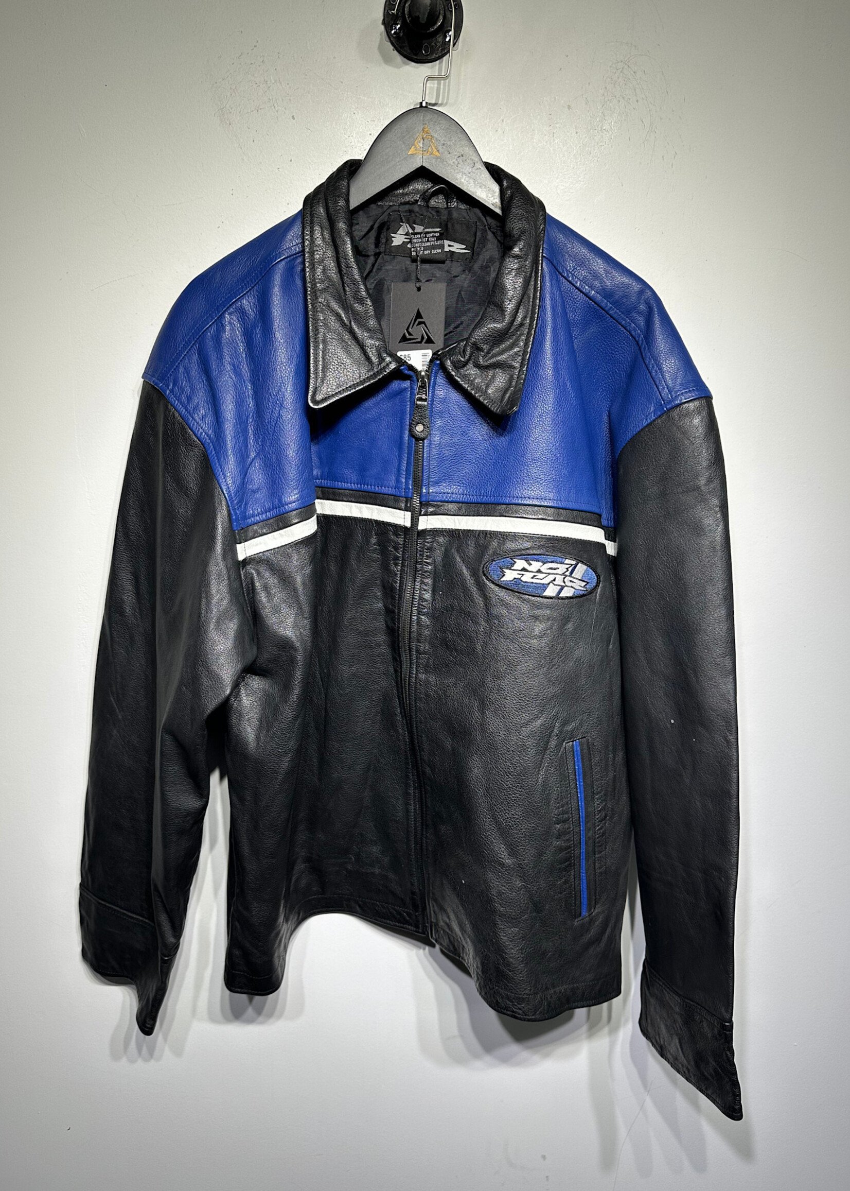 NO FEAR BLACK/BLUE VARISTY JACKET XL