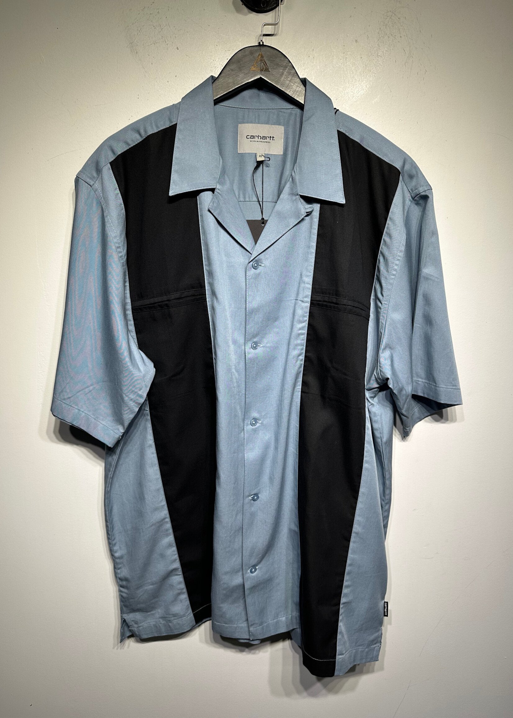 NWT CARHARTT BLUE BLACK B/U SHIRT XL