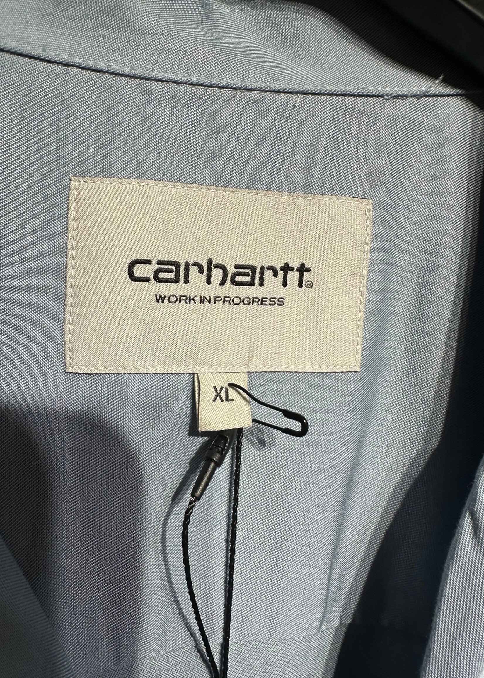 NWT CARHARTT BLUE BLACK B/U SHIRT XL