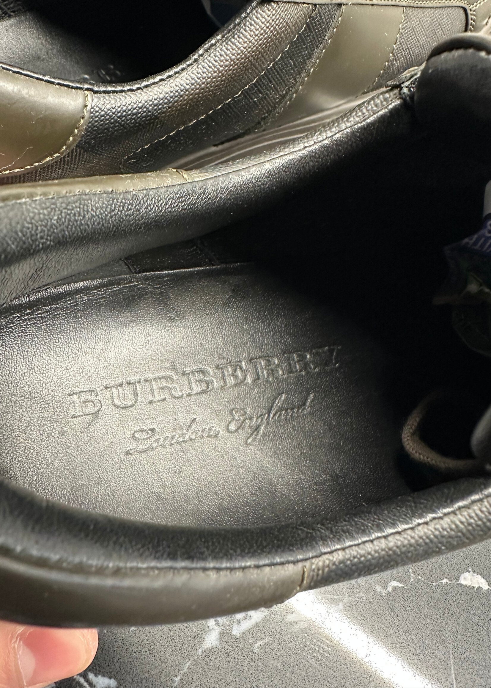 Burberry Brown Patent Sneakers 46/Masc 12