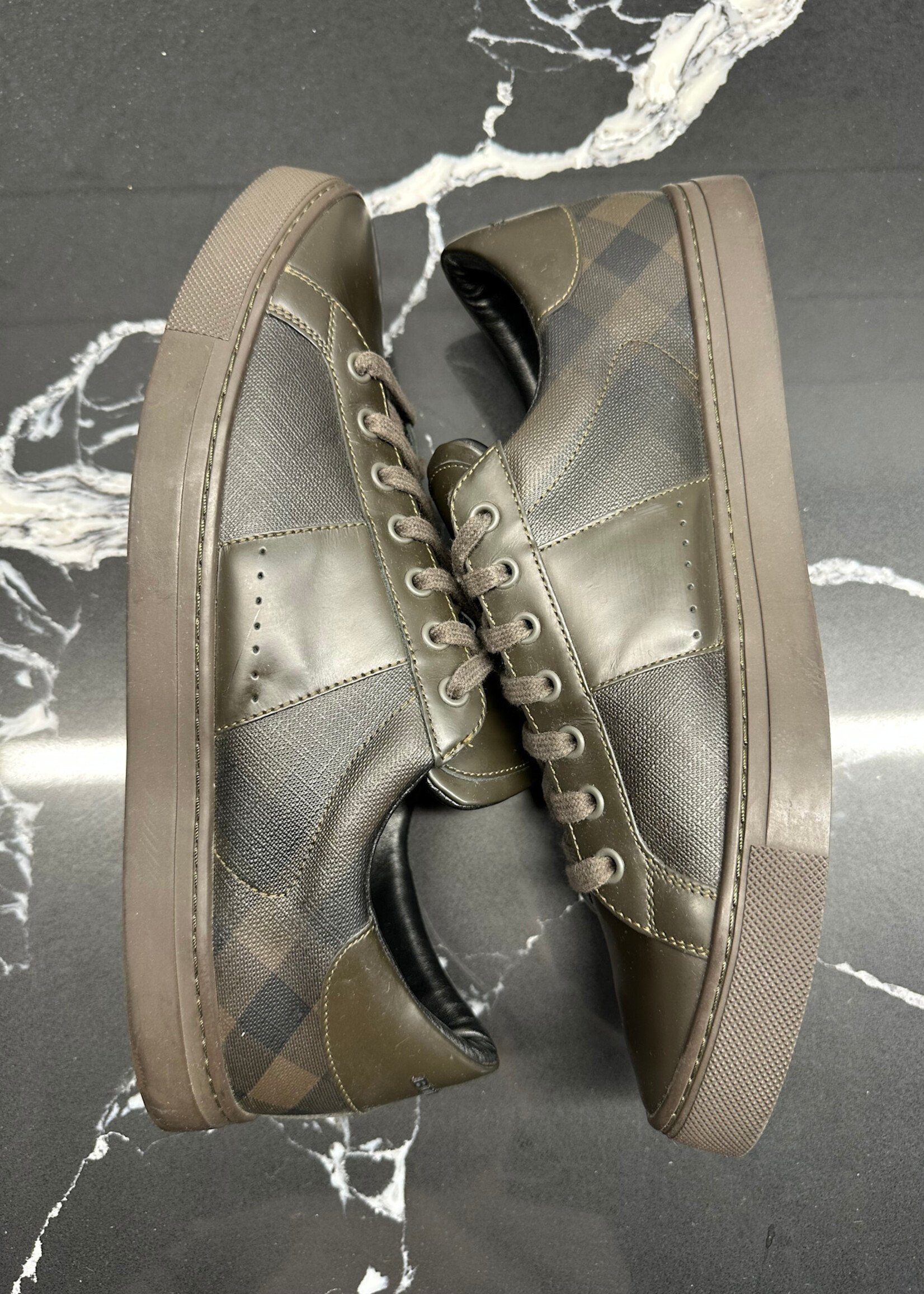 Burberry Brown Patent Sneakers 46/Masc 12