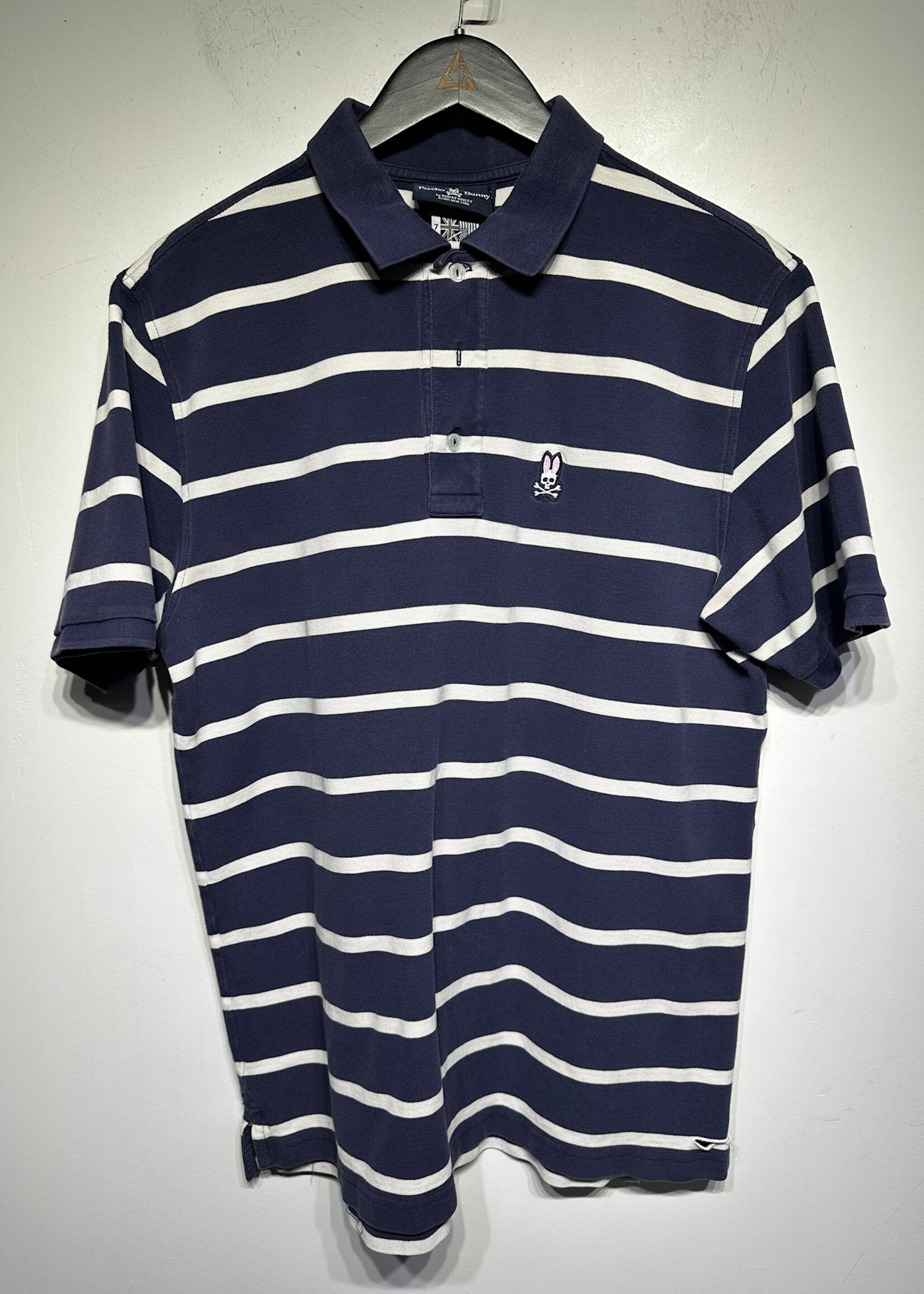Psycho Bunny Navy/White Small Logo Polo Masc XL
