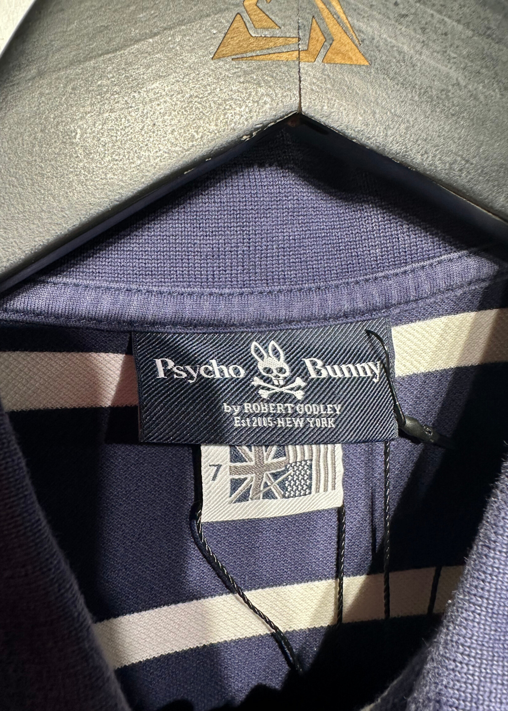 Psycho Bunny Navy/White Small Logo Polo Masc XL