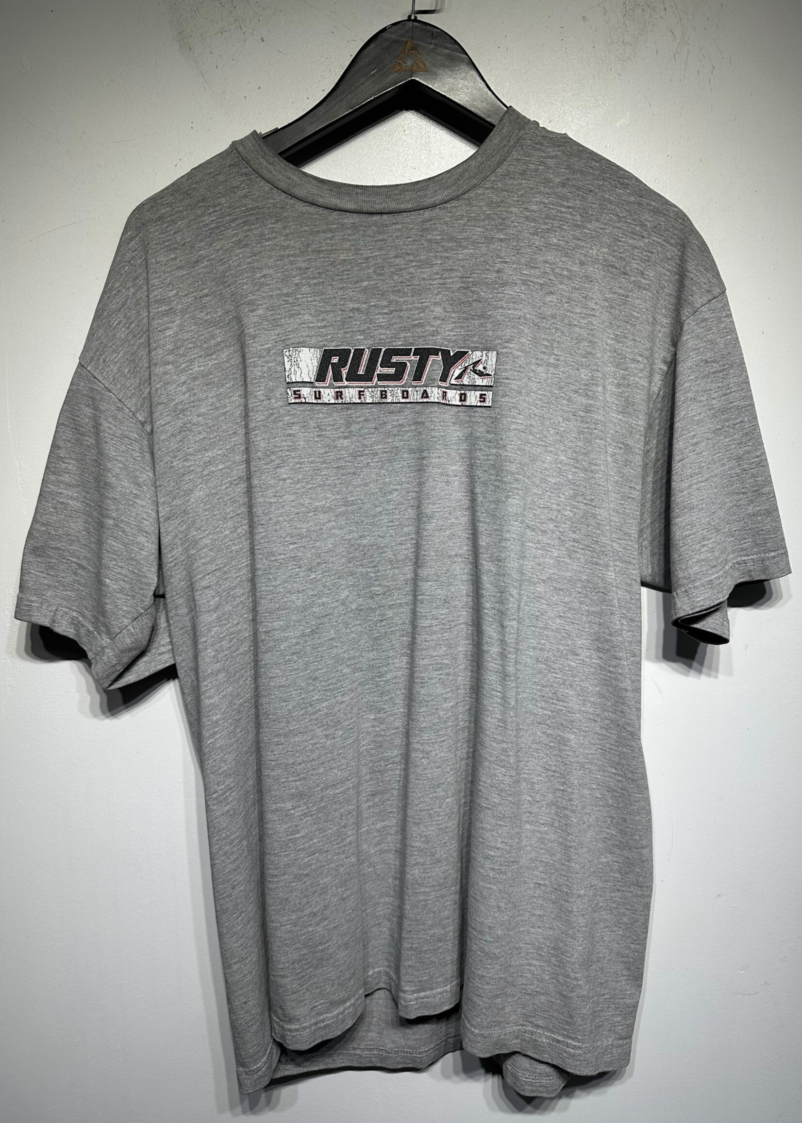 Rusty Surfboards Grey Graphic Logo Tee Masc XL