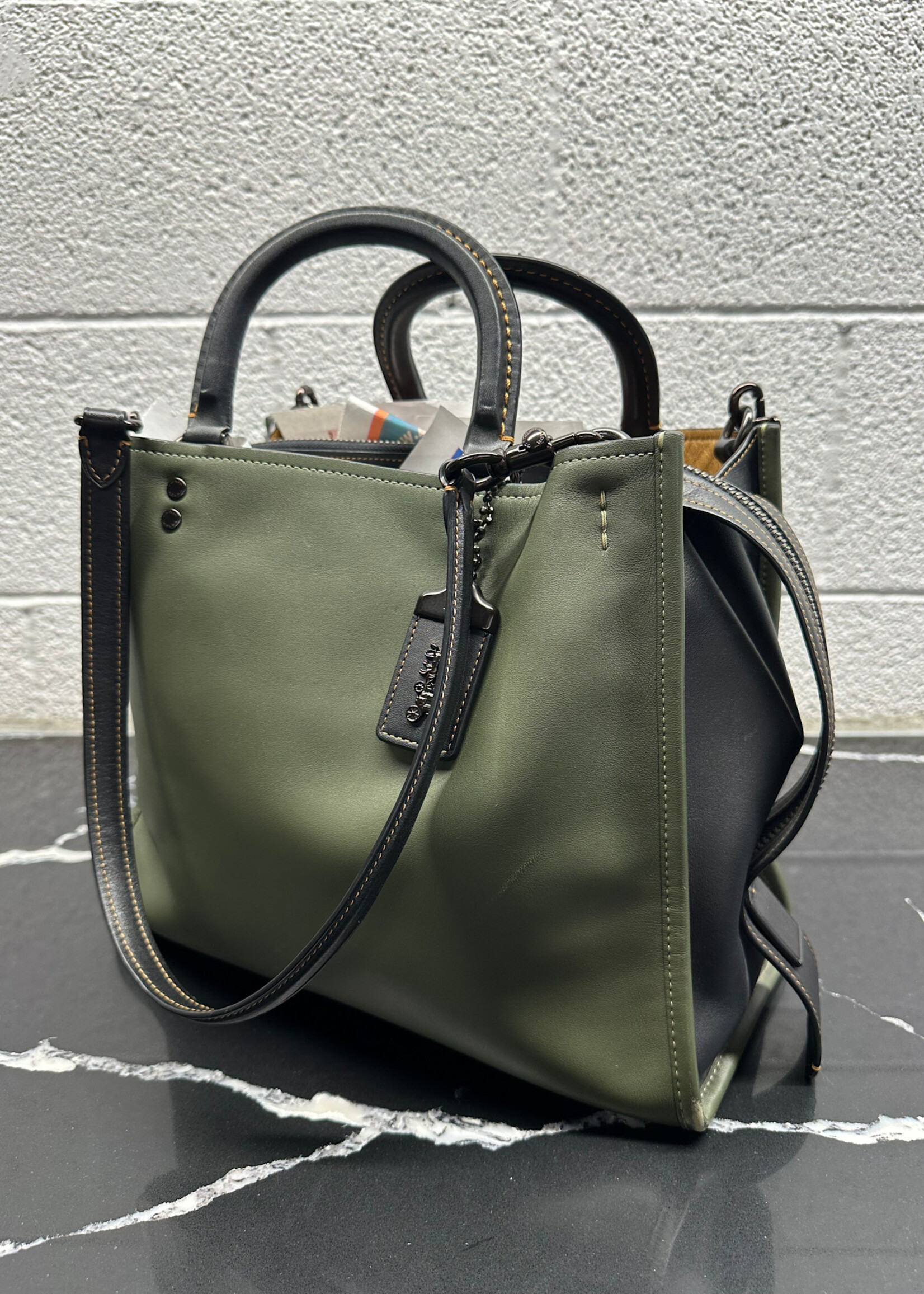 Coach Rogue 25 Green Purse