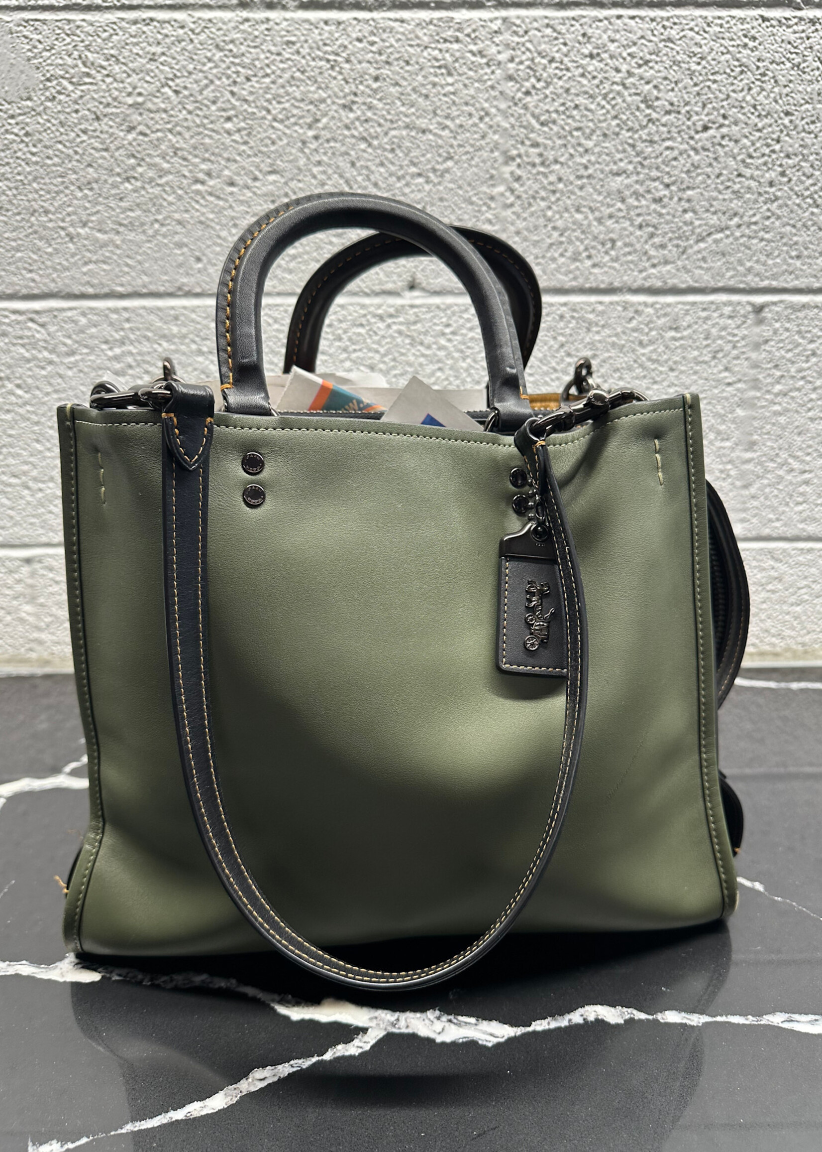 Coach Rogue 25 Green Purse