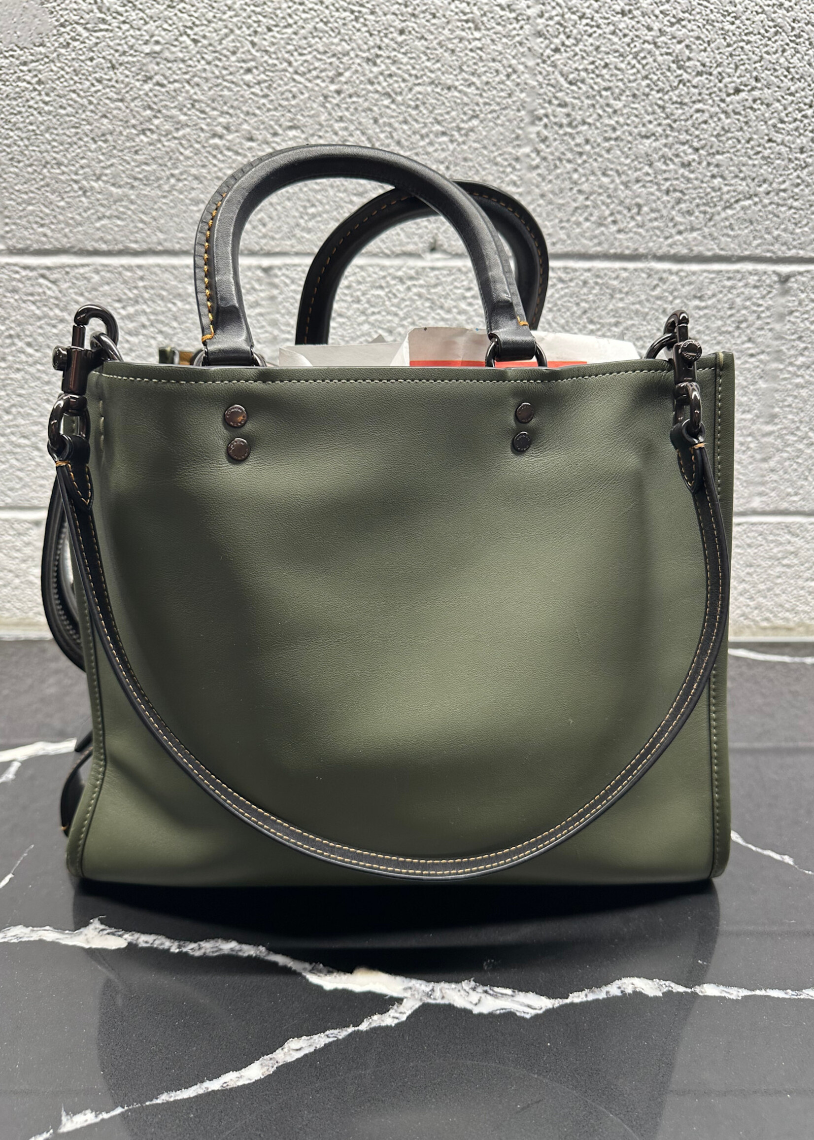 Coach Rogue 25 Green Purse