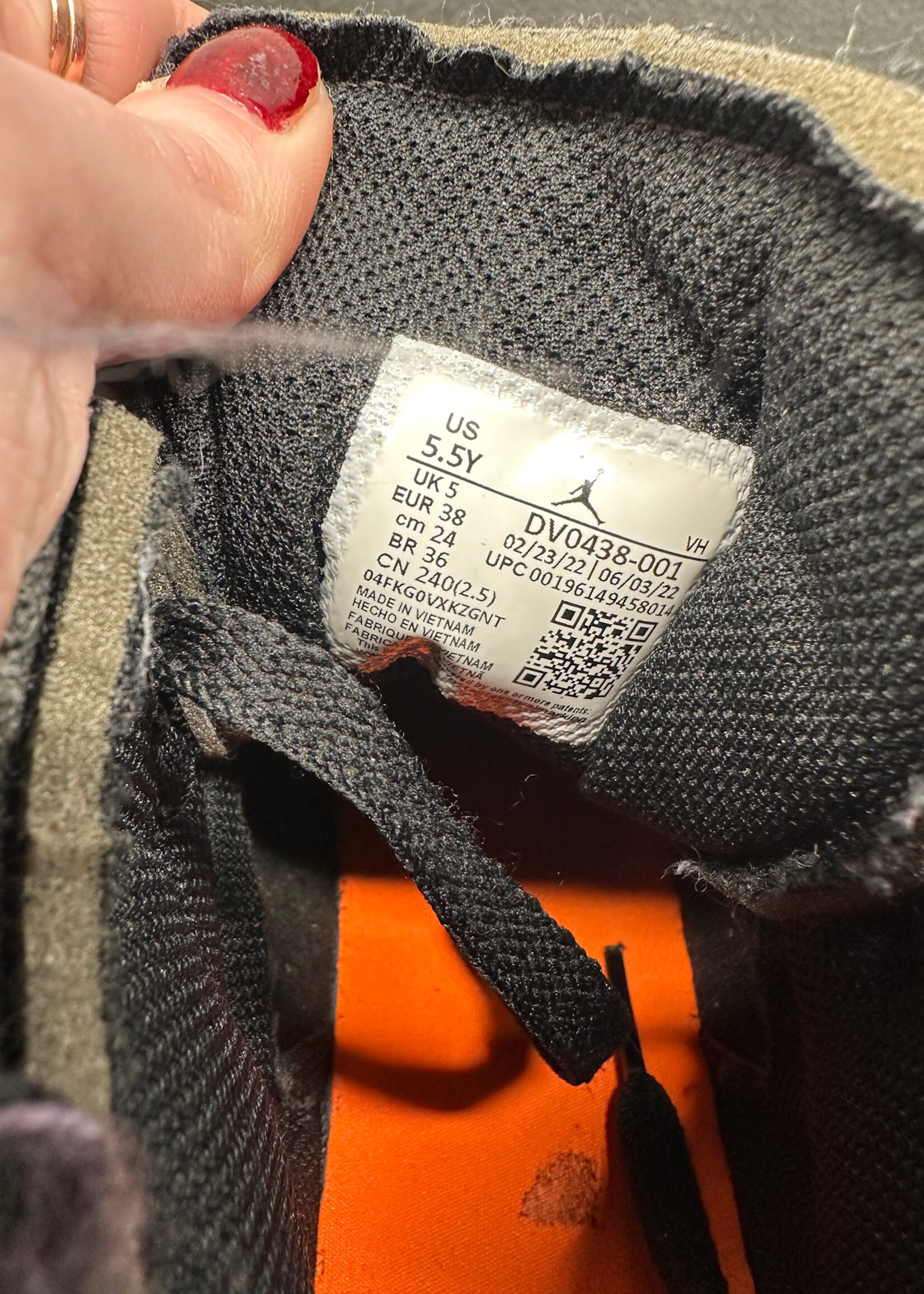 Jordan 1 Mid Inside Out Black Sneakers Fem 7