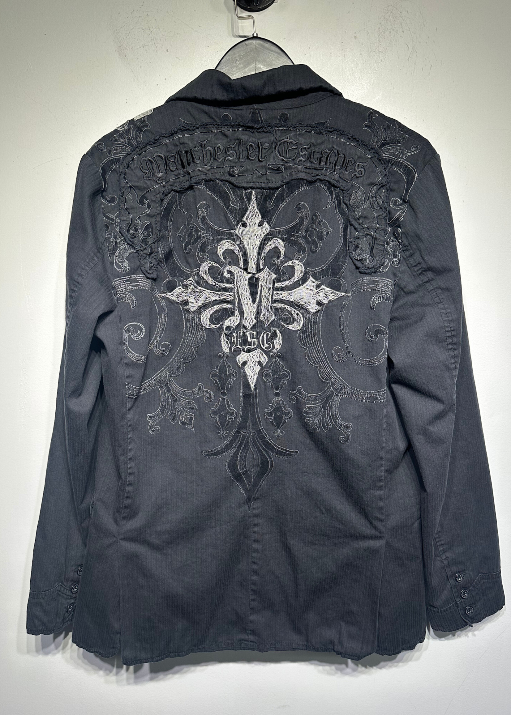 Manchester Black Velvet Blazer Jacket L