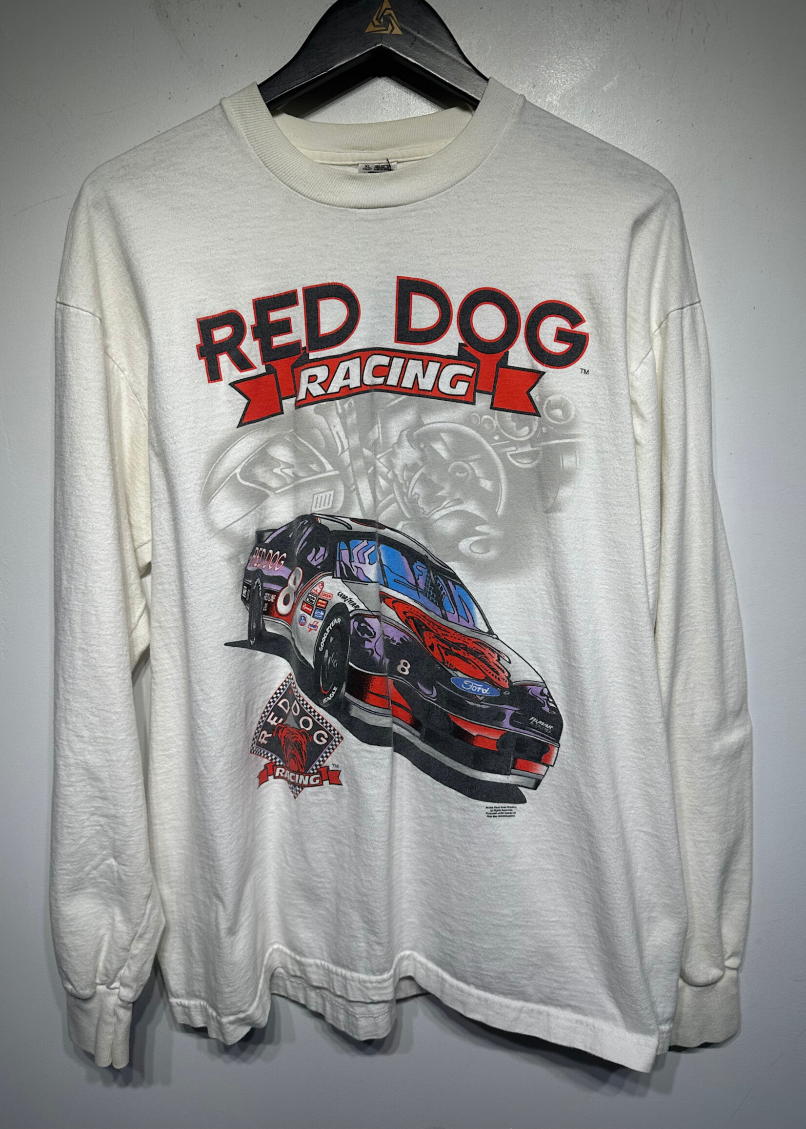 Red Dog Racing Vintage White LS XL AS IS