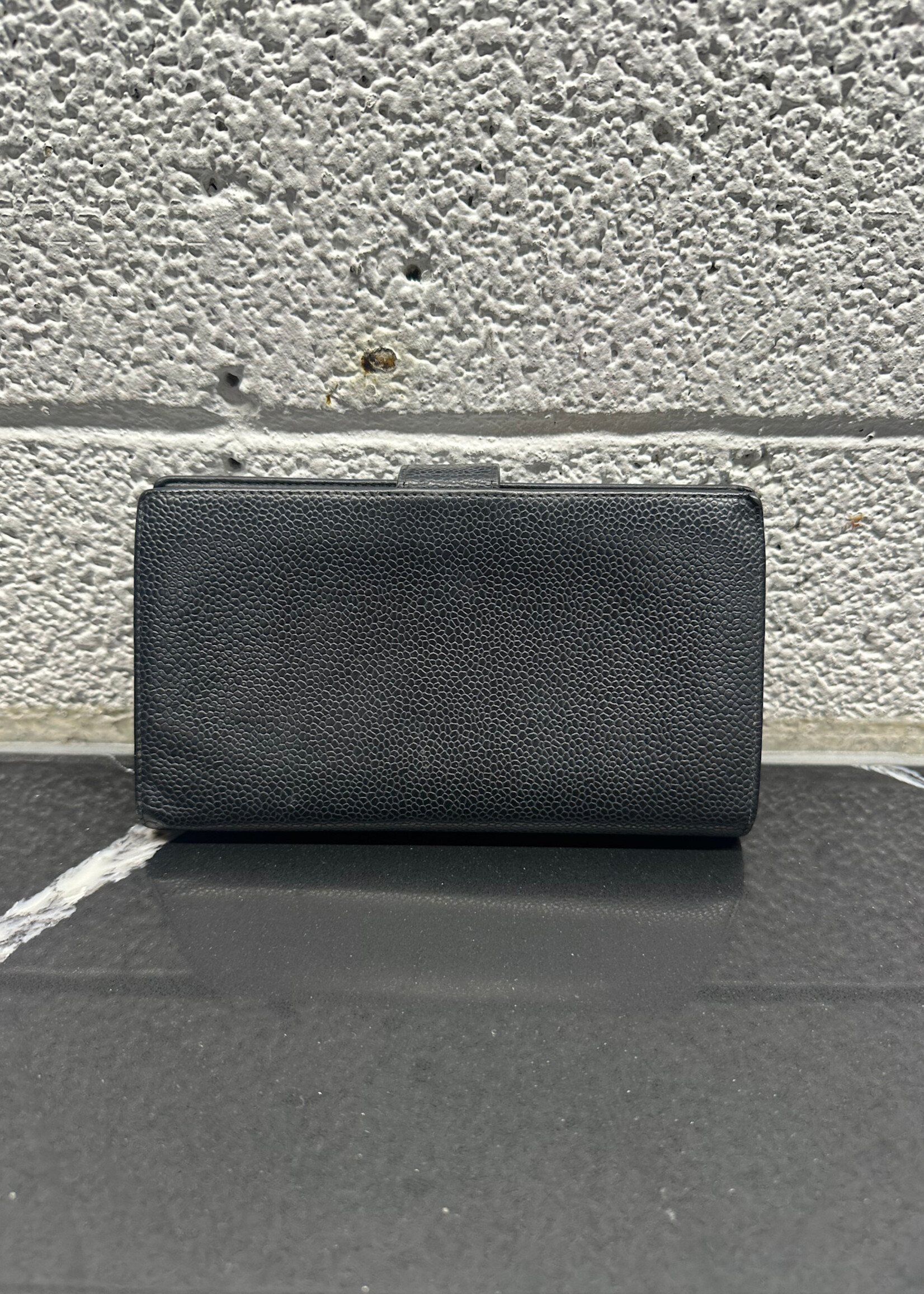 Chanel CC Black Caviar Long Wallet