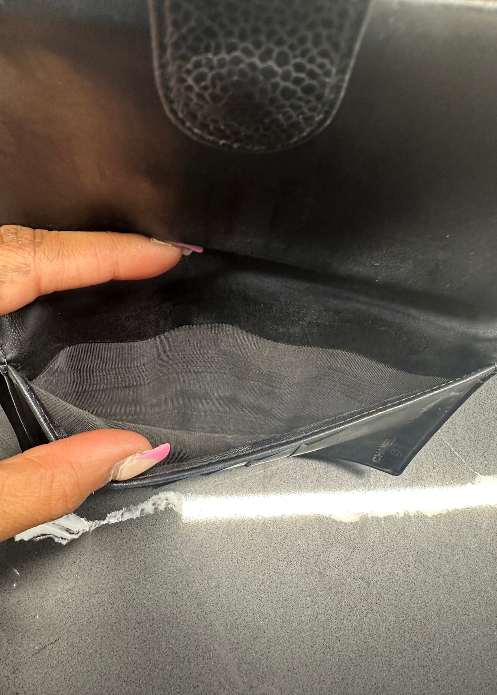 Chanel CC Black Caviar Long Wallet