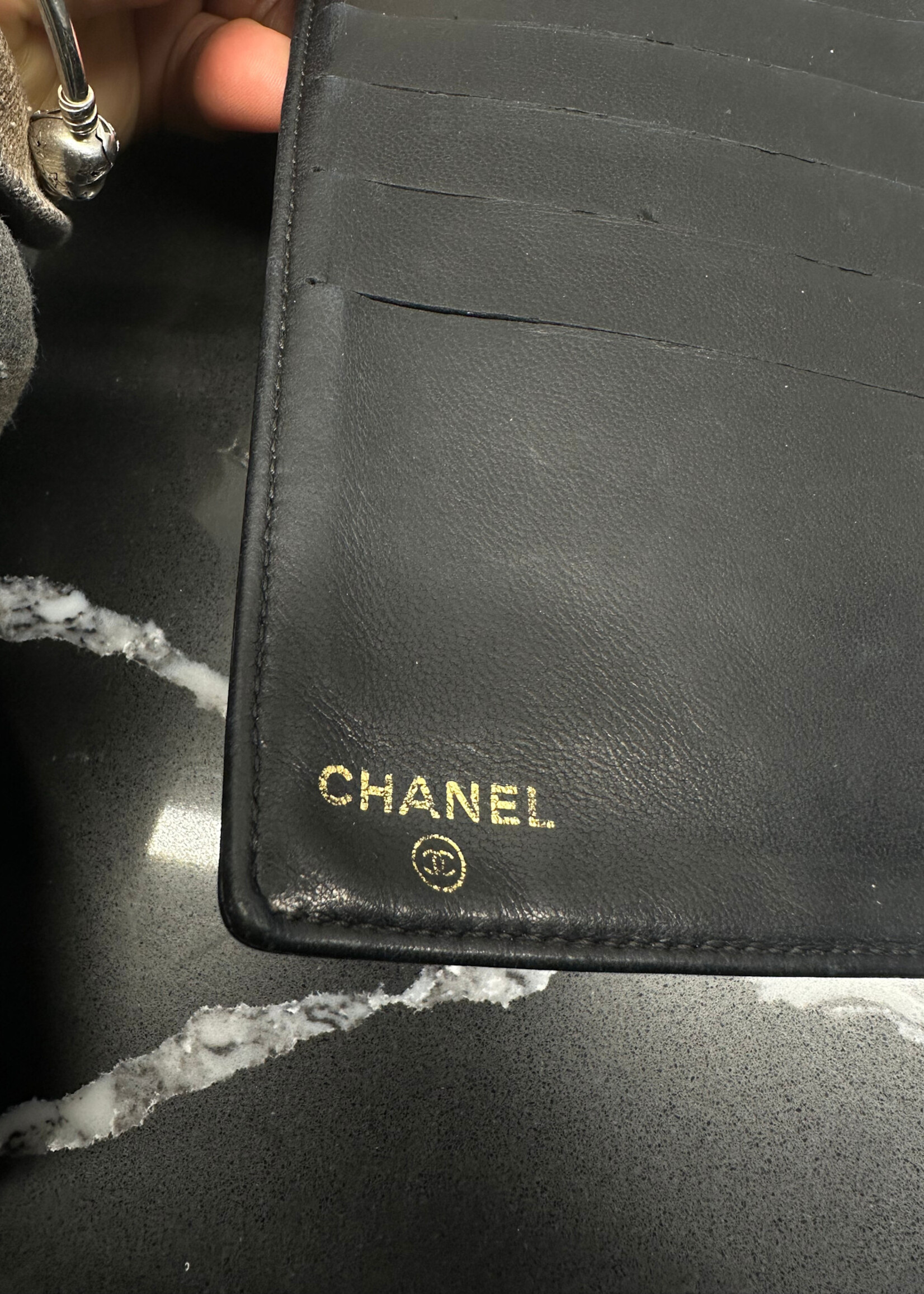 Chanel CC Black Caviar Long Wallet