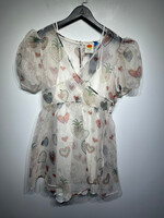 Farm Rio Layered Heart Print Dress L