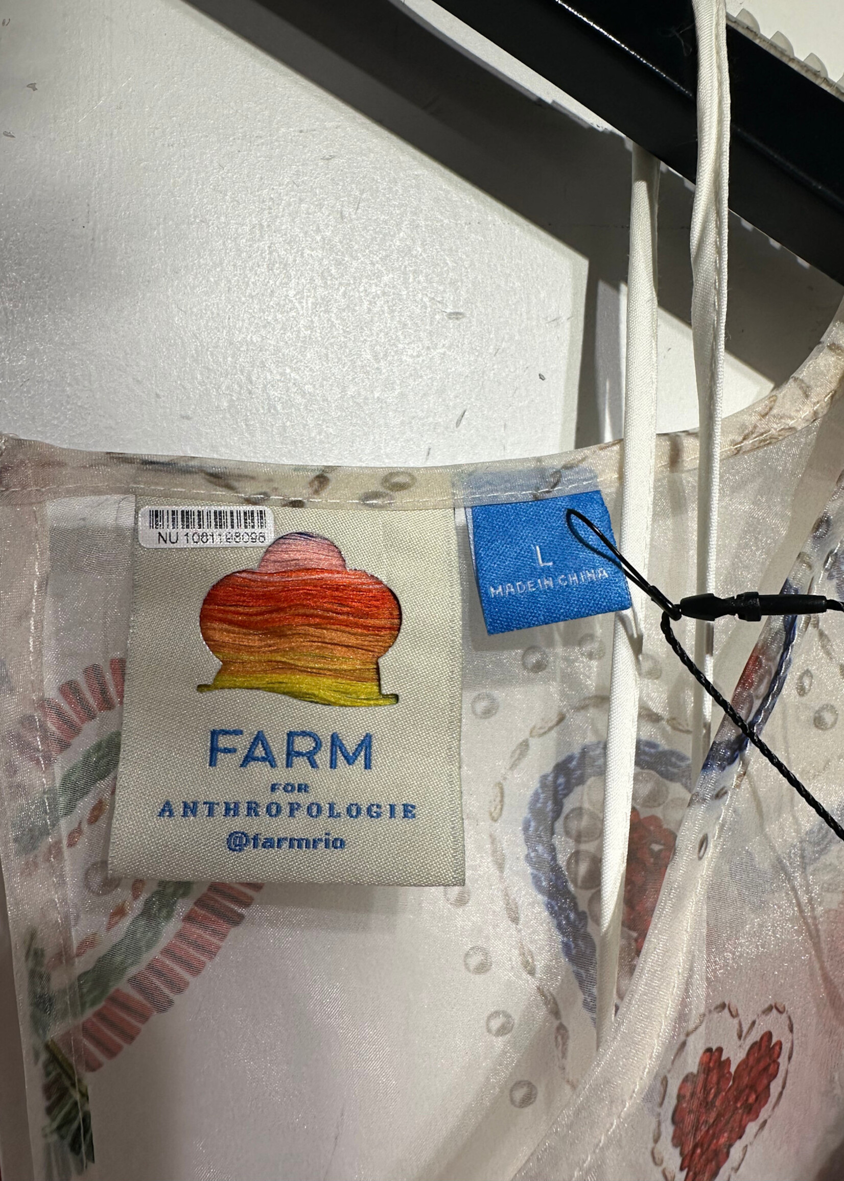 Farm Rio Layered Heart Print Dress L