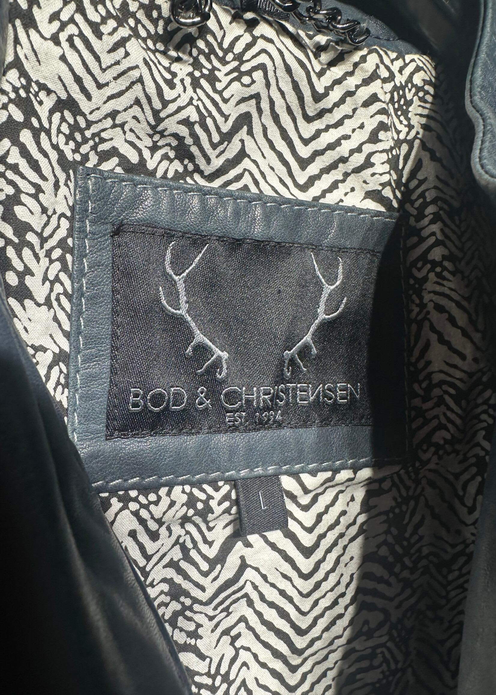 BOD & CHRISTENSEN BLUE MOTO JACKET L