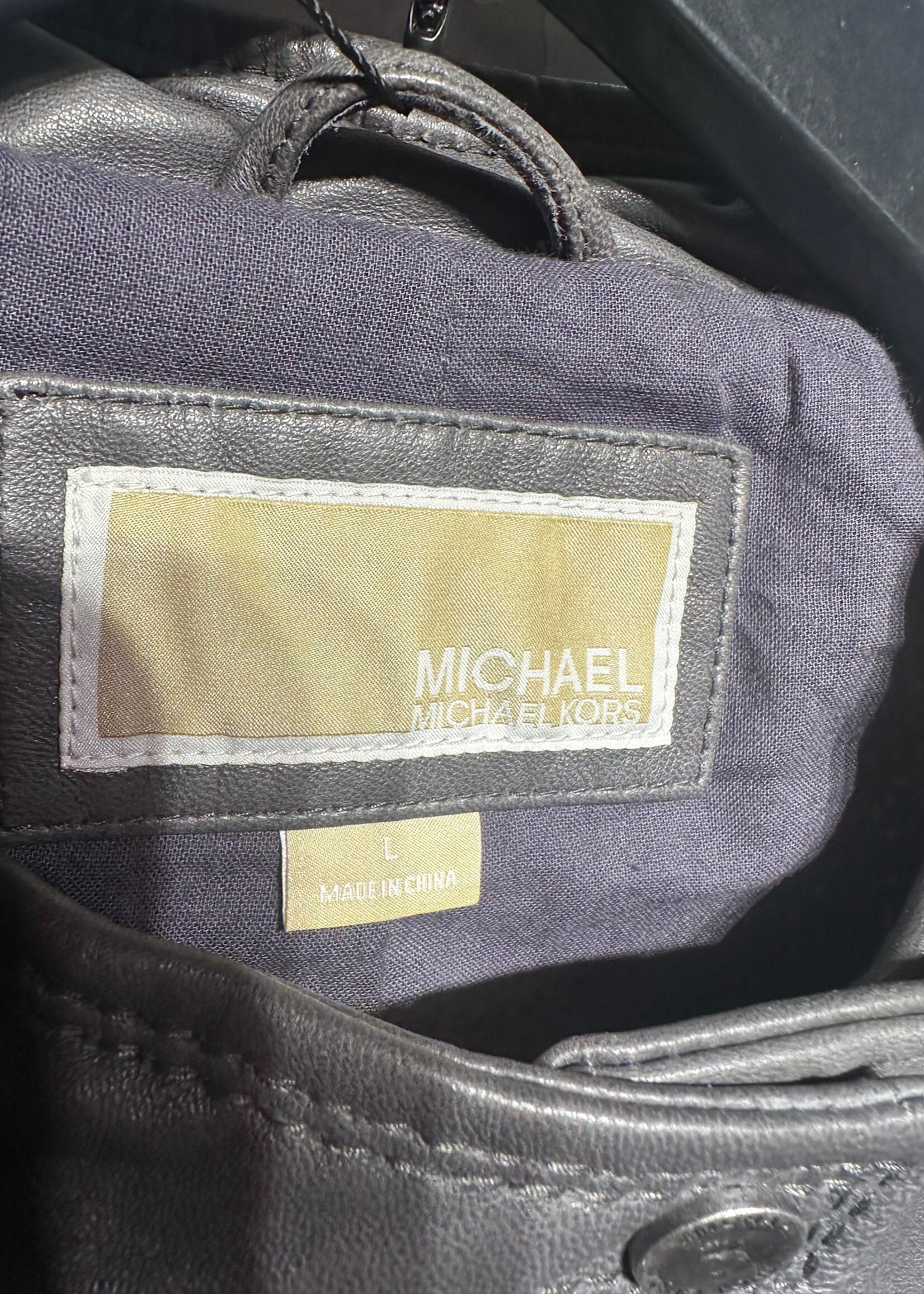 MICHAEL KORS GREY MOTO JACKET FEM L AS IS