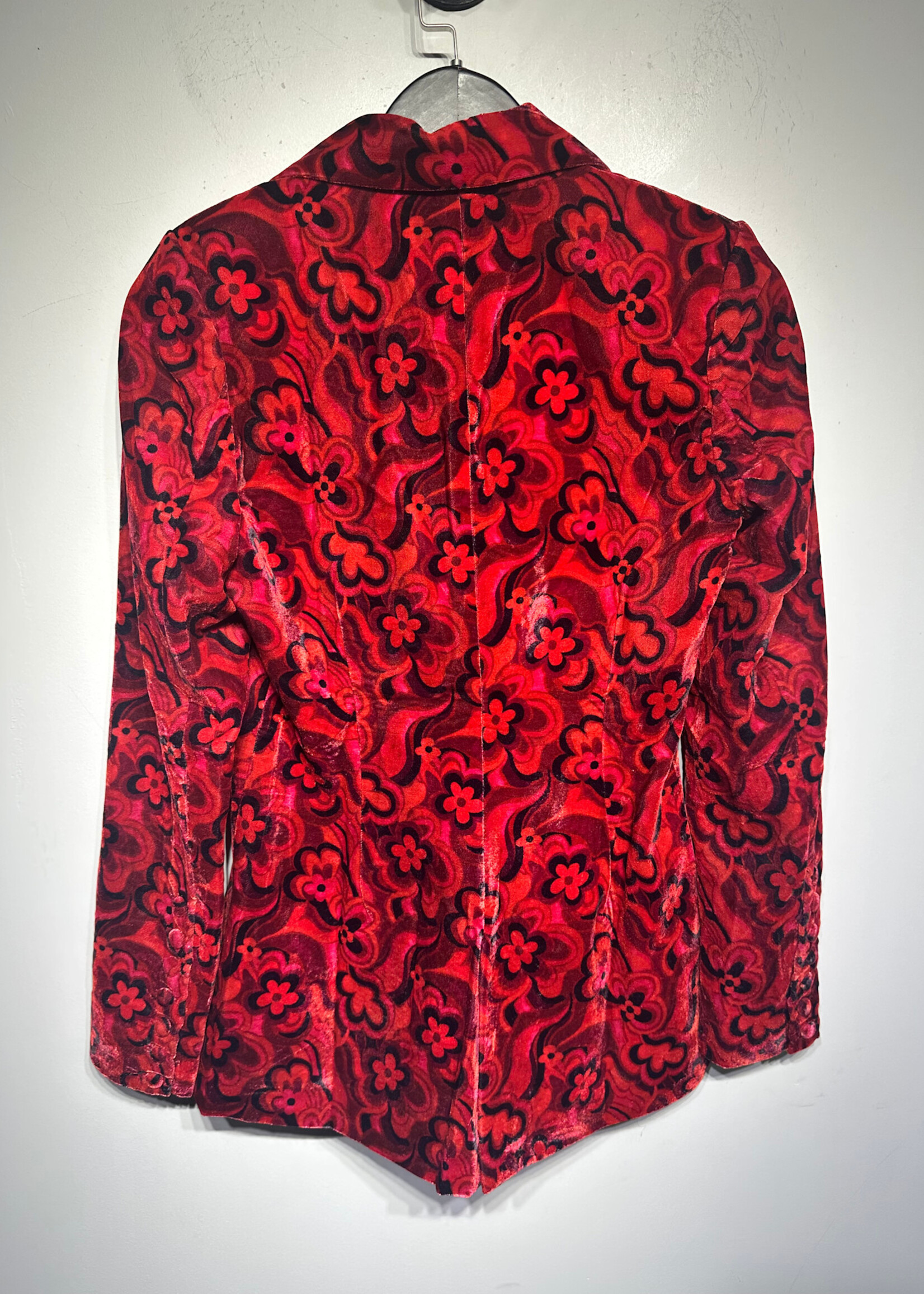 NWT For Love & Lemons Red Floral Blazer XS