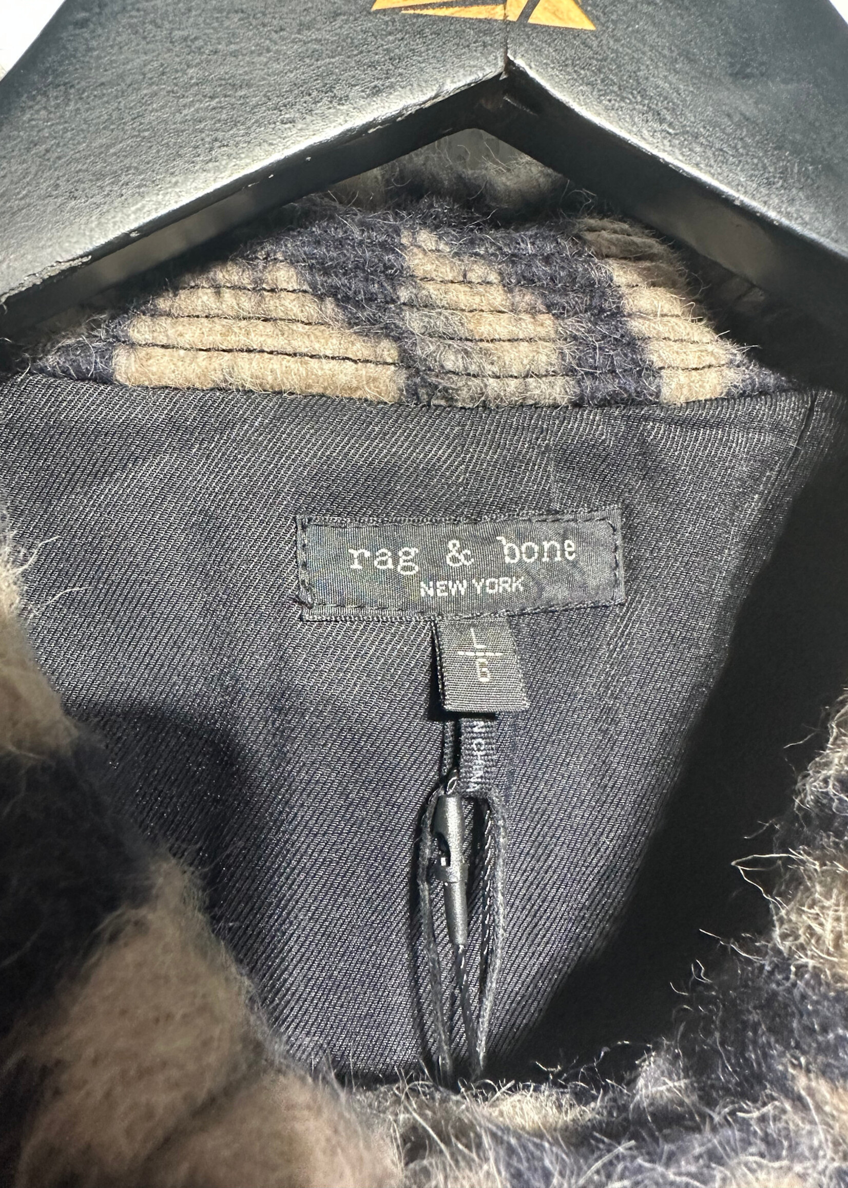 NWT Rag & Bone Alfie Animal Print Wool Jacket L