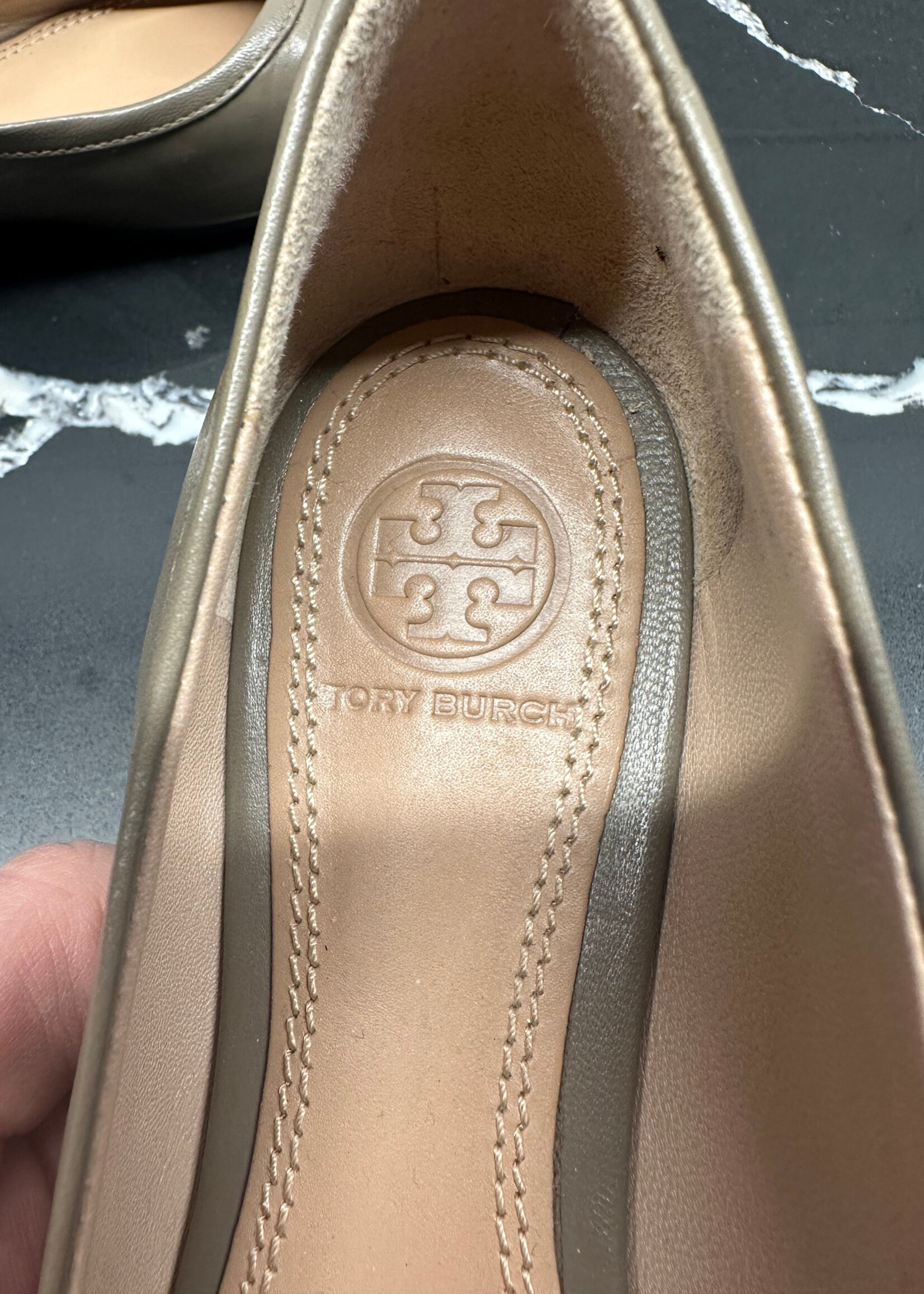 Tory Burch Lowell Grey Flats 6.5