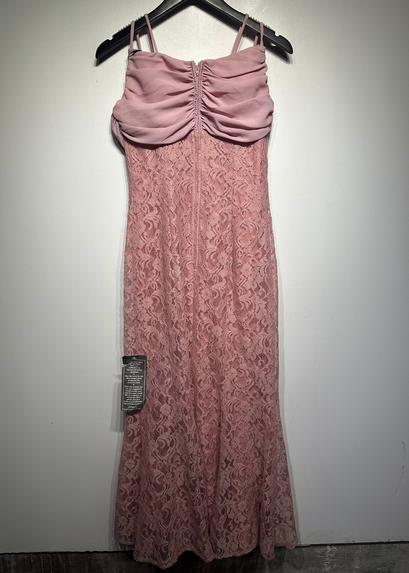 Deadstock Betsy & Adam Pink Lace Dress M/L