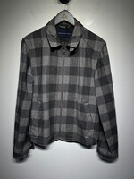 French Connection Grey Checker Zip Up Jacket S