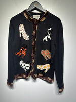 Jack B Quick VTG Heel Knit Black Cardigan M