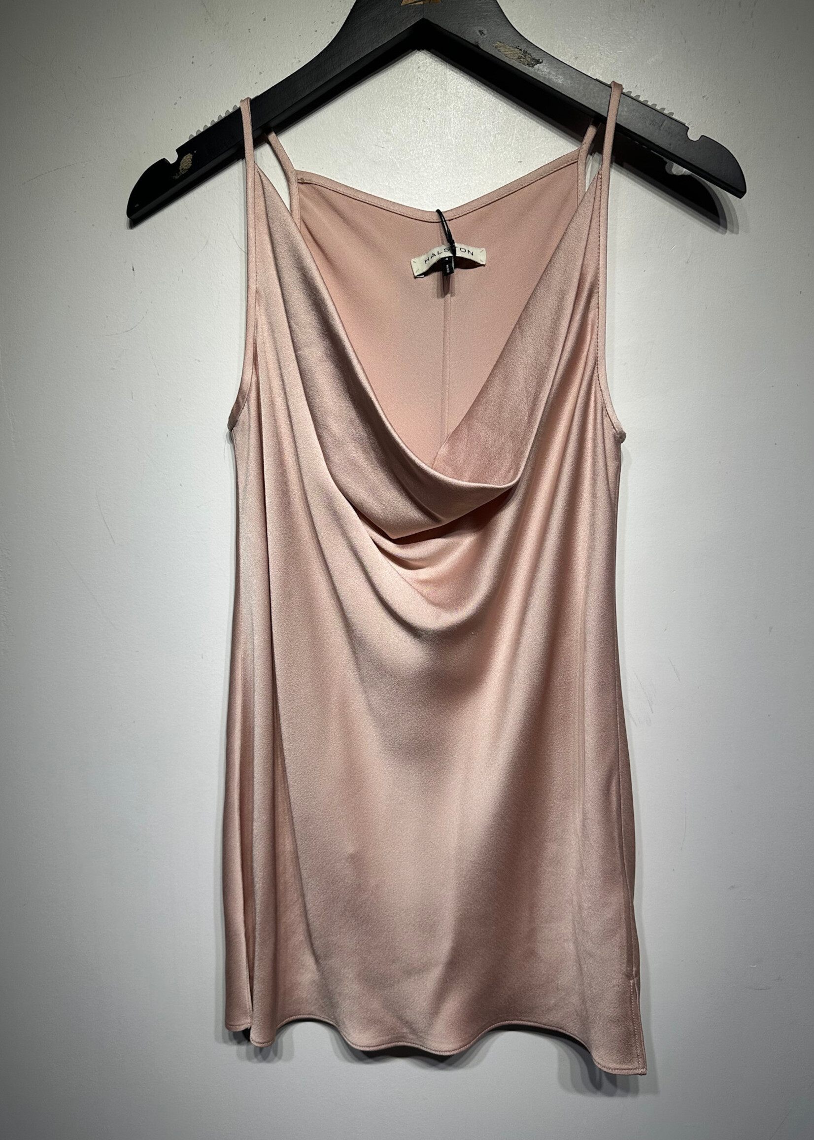 Halston Pink Cowl Neck Tank S
