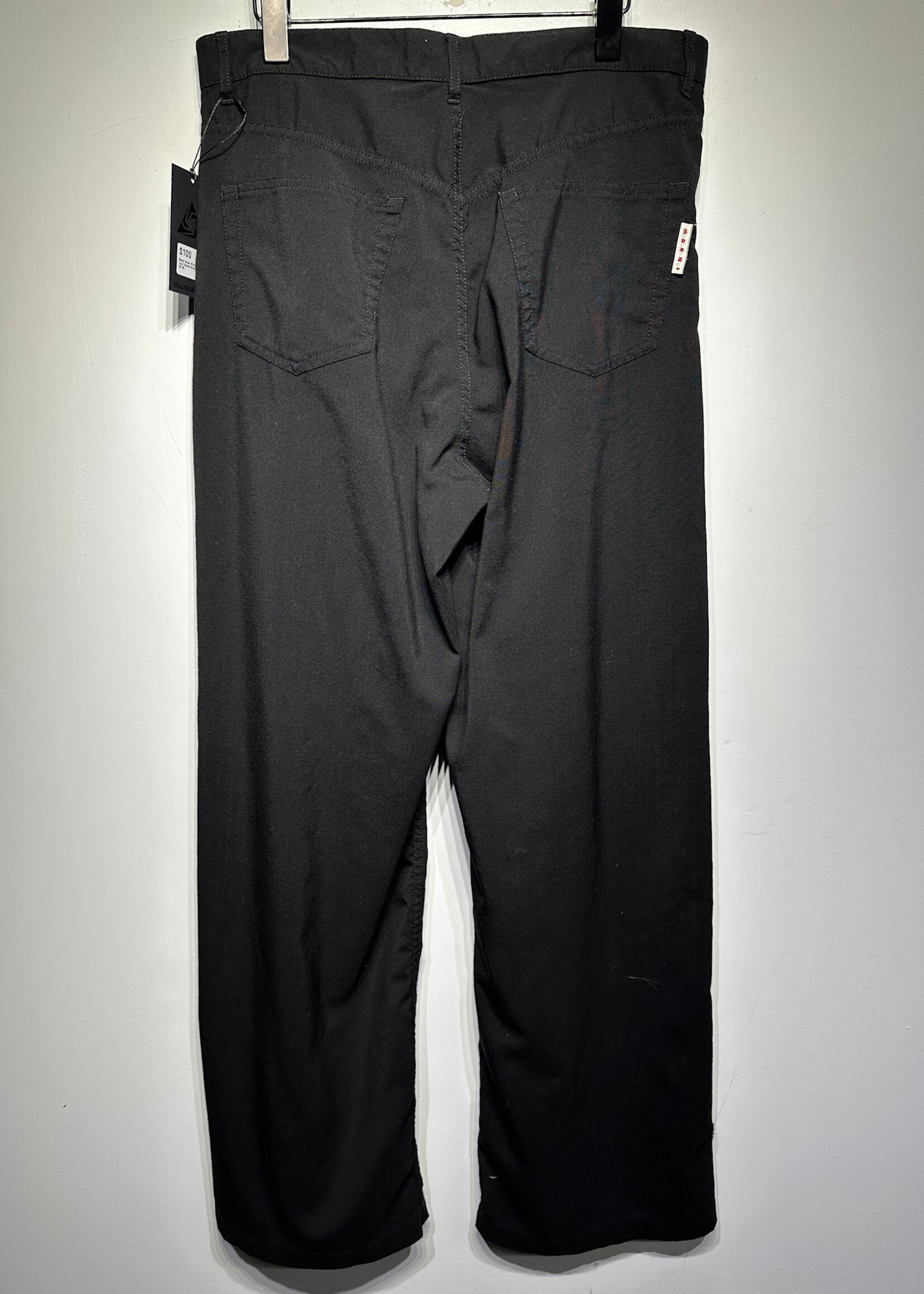 Marni Black Wide Leg Trouser Masc 36