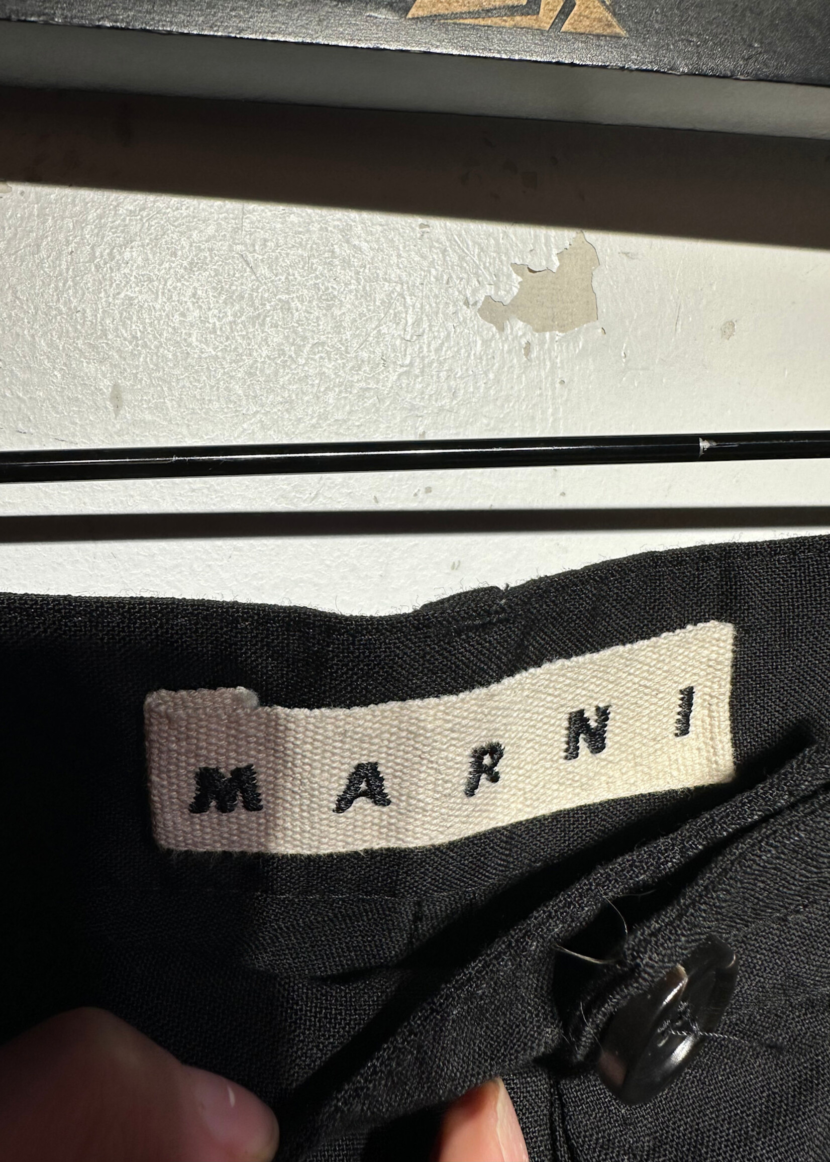 Marni Black Wide Leg Trouser Masc 36