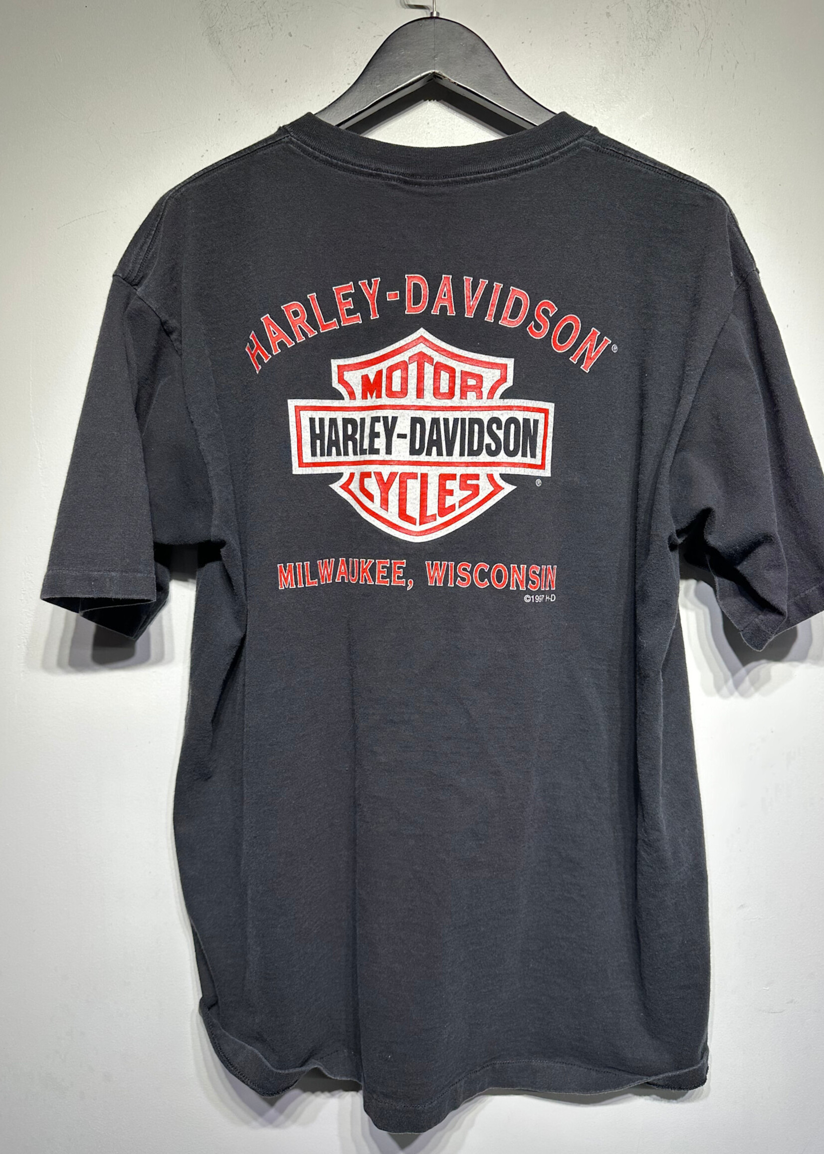 97 Harley Roadhouse Wisconsin Black Tee As Is XL