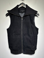 Theory Black Corduroy Puffer Vest M
