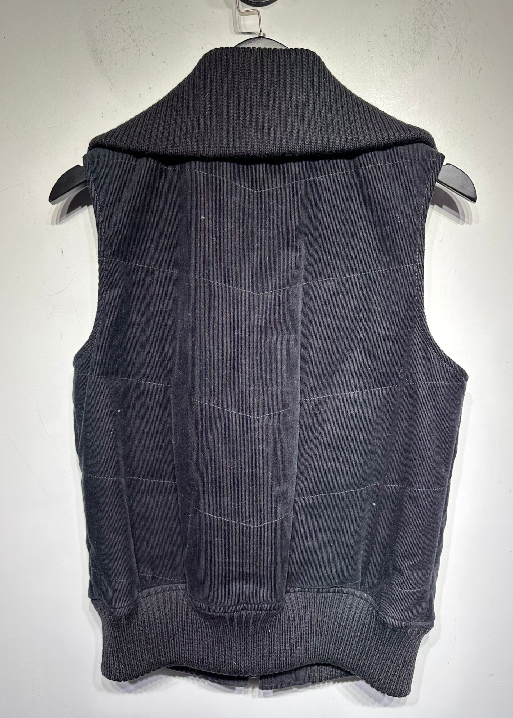 Theory Black Corduroy Puffer Vest M