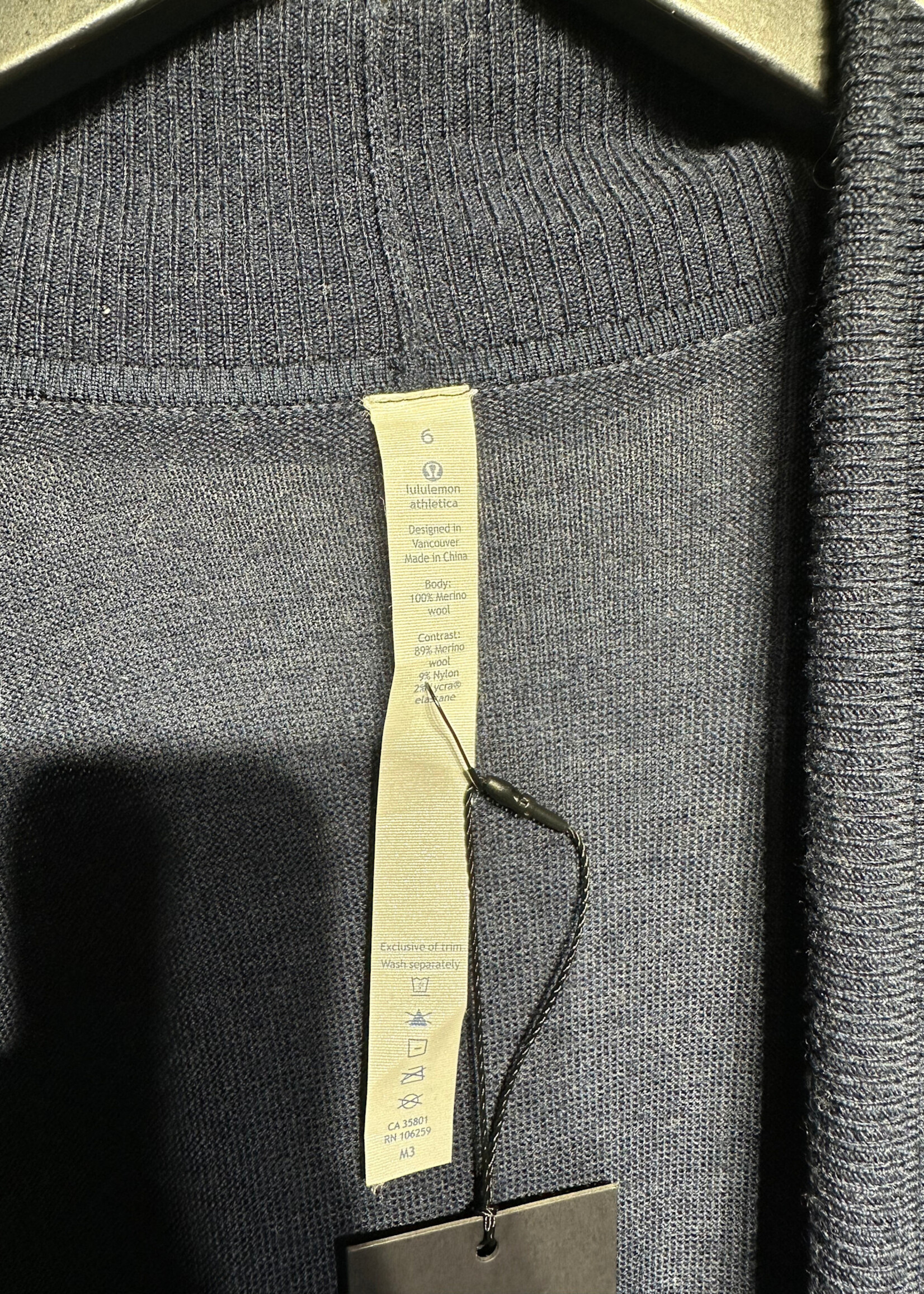 Lululemon Dark Blue Cardigan 6/S