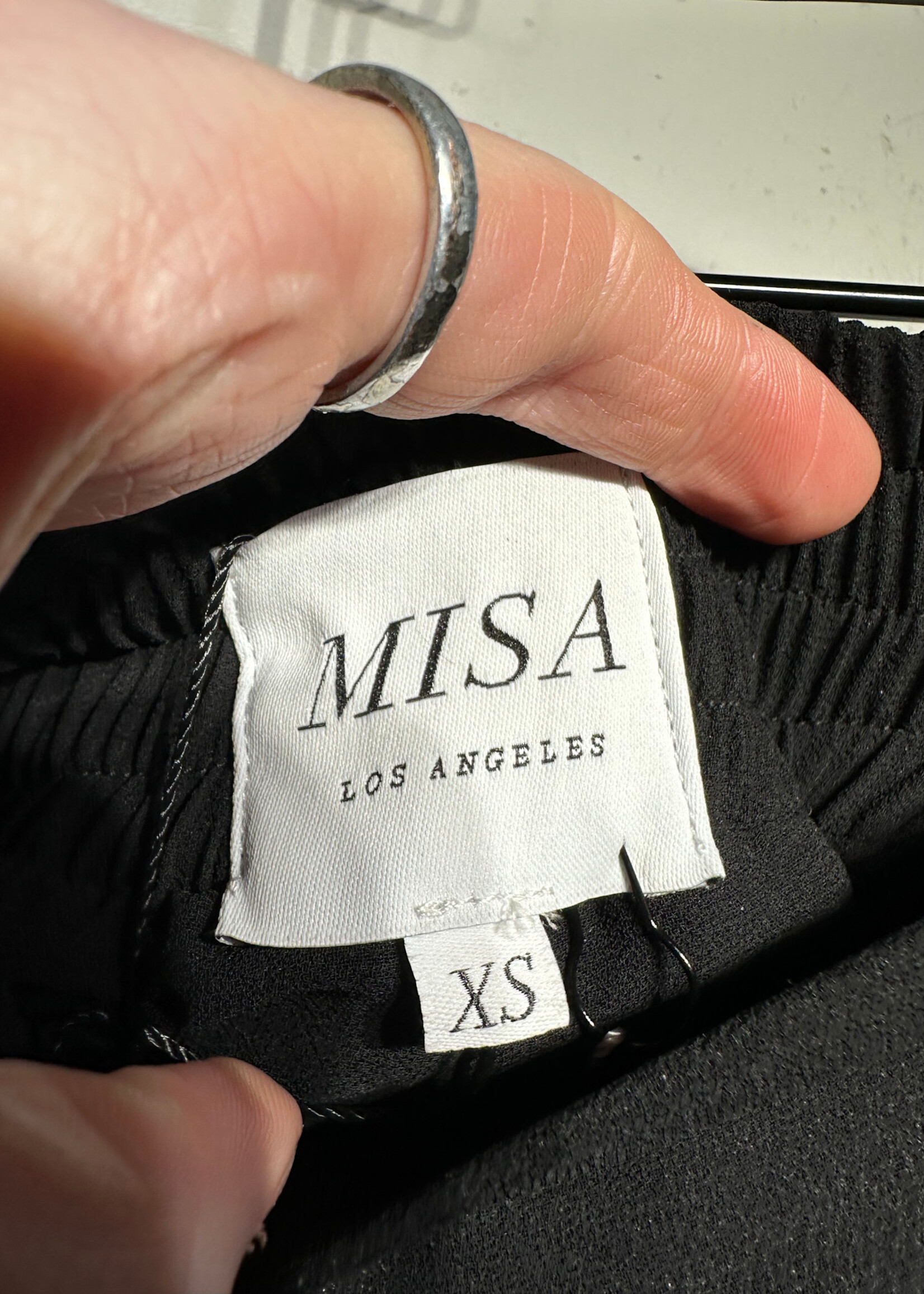 NWT Misa Black Pleated Wide Leg Pant 25