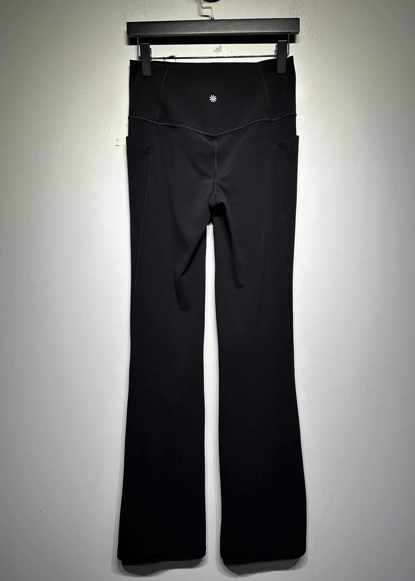 NWT ATHLETA BLACK FLARED LEGGINGS 2/S