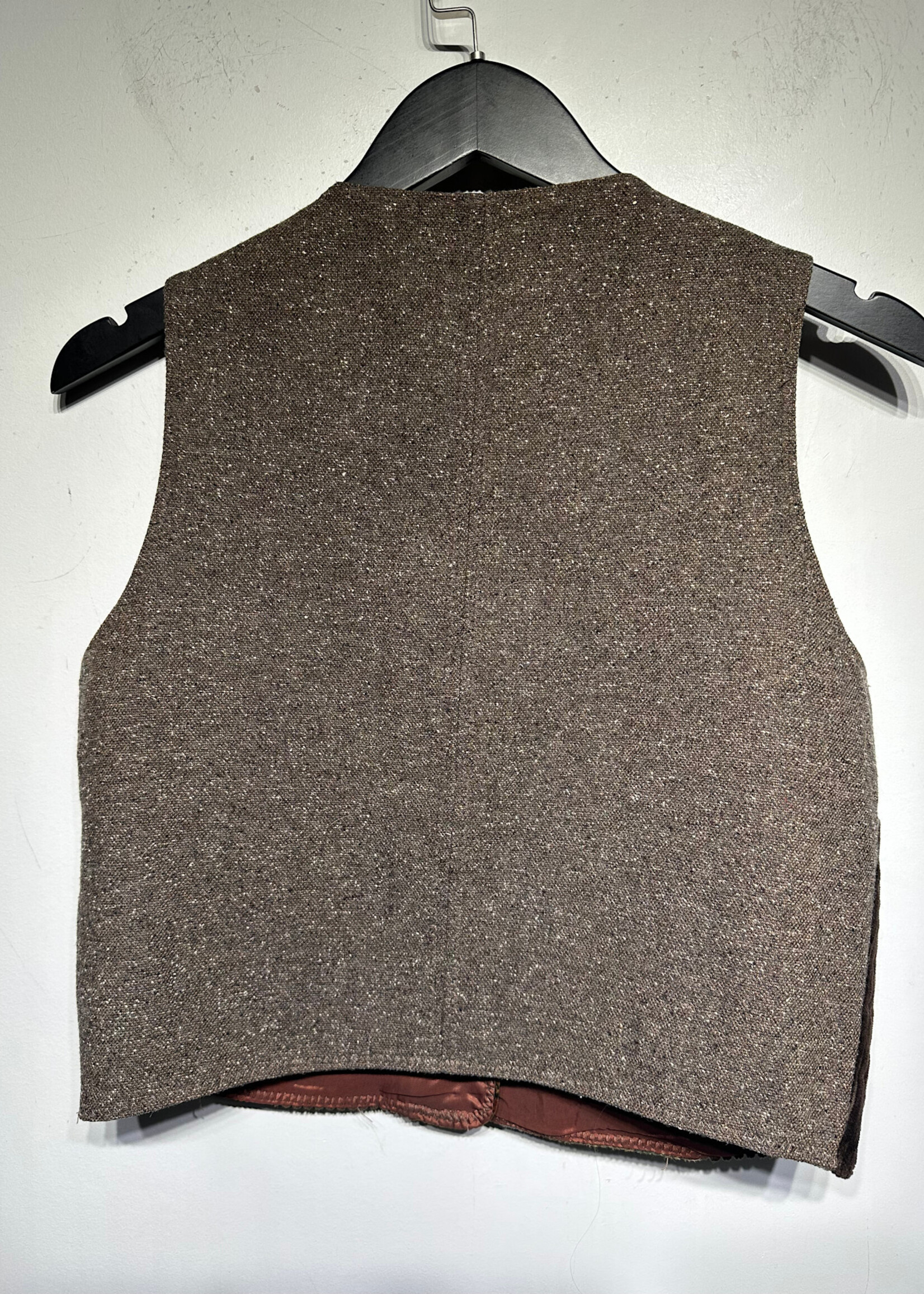 Gap Brown Multi Fabric Patch Vest Fem S
