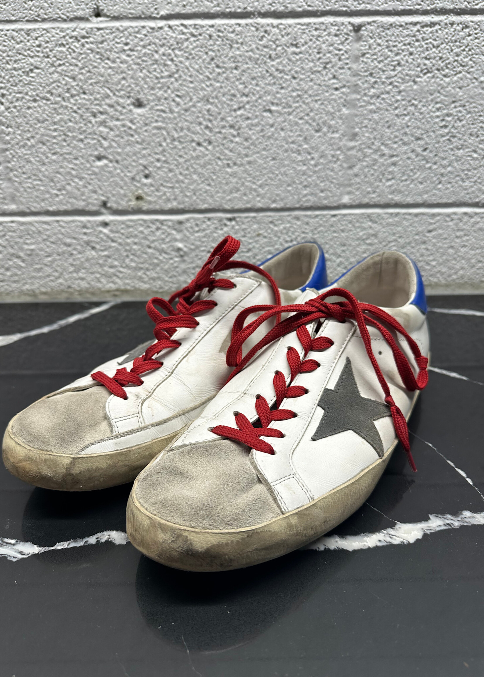 Golden Goose Grey Star Red Laces 13/EU46