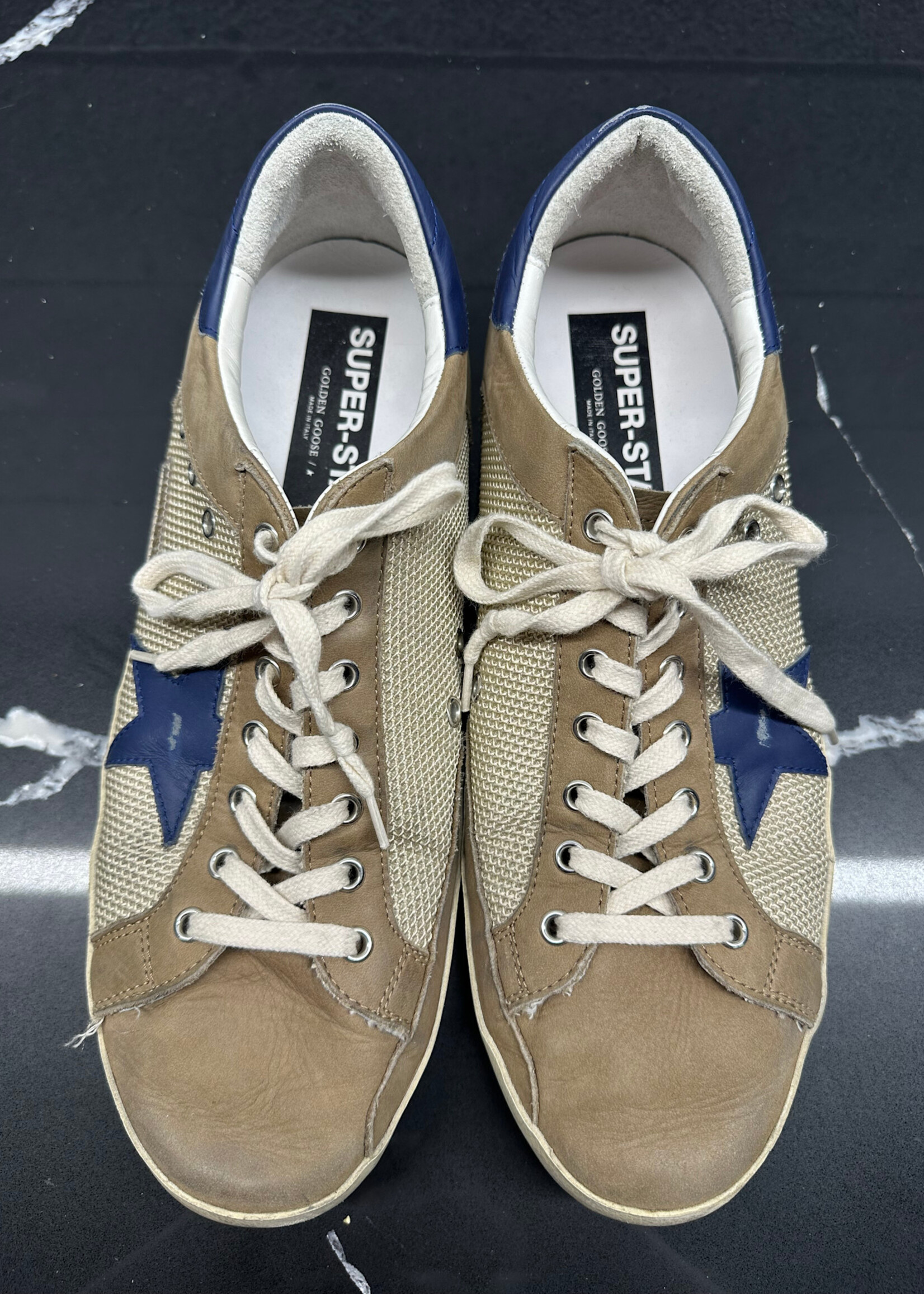 Golden Goose Navy Star Brown Sneakers 13/EU46