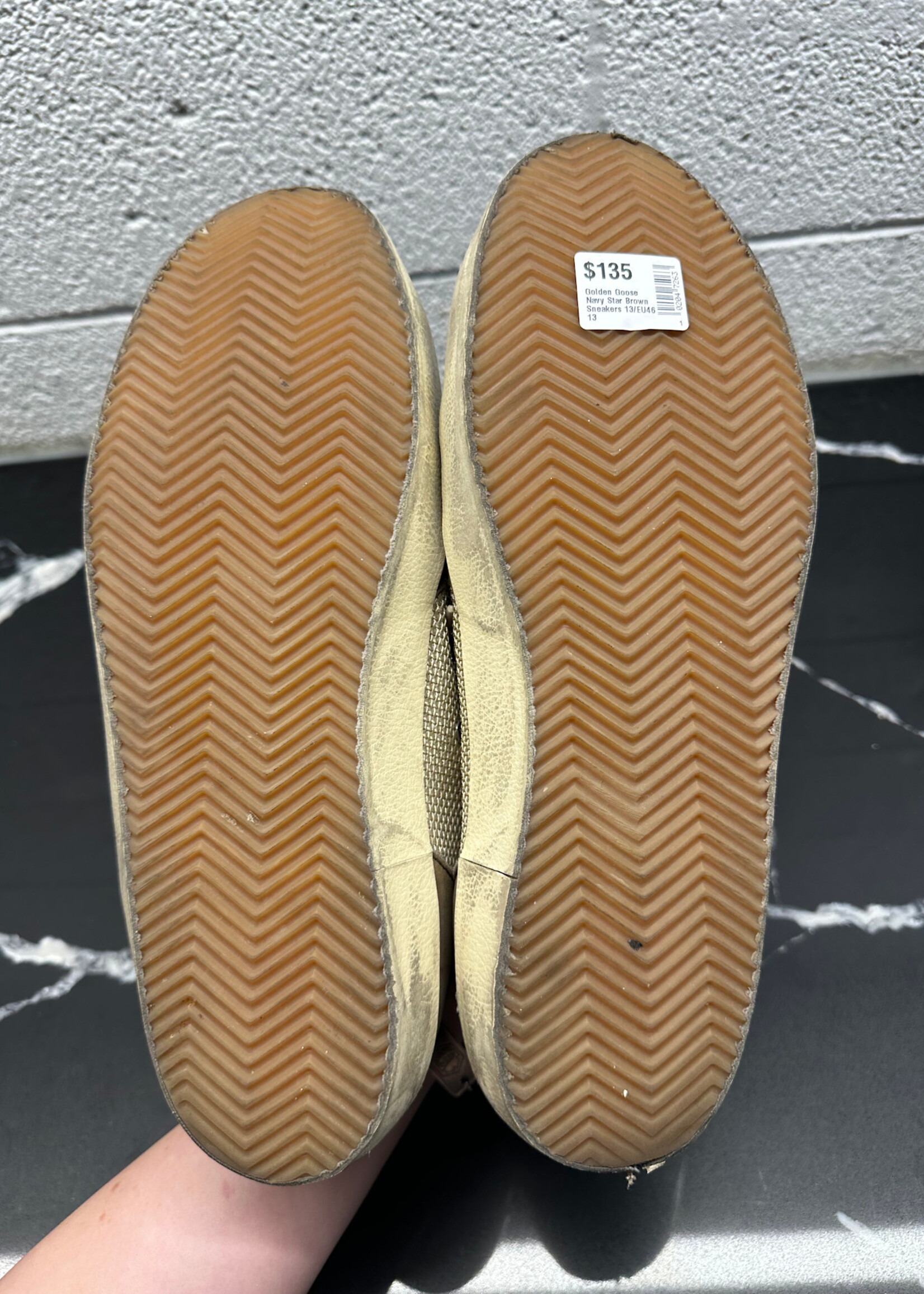 Golden Goose Navy Star Brown Sneakers 13/EU46