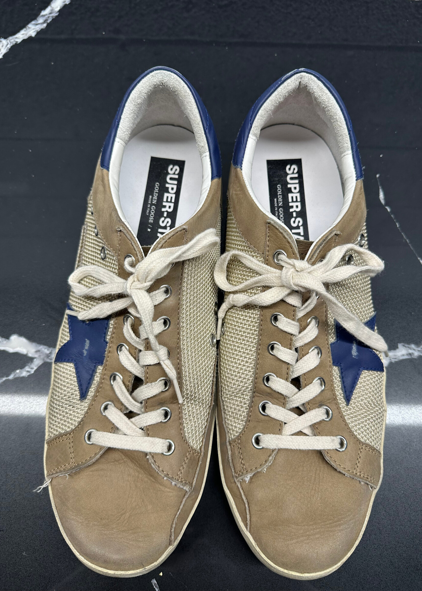 Golden Goose Navy Star Brown Sneakers 13/EU46