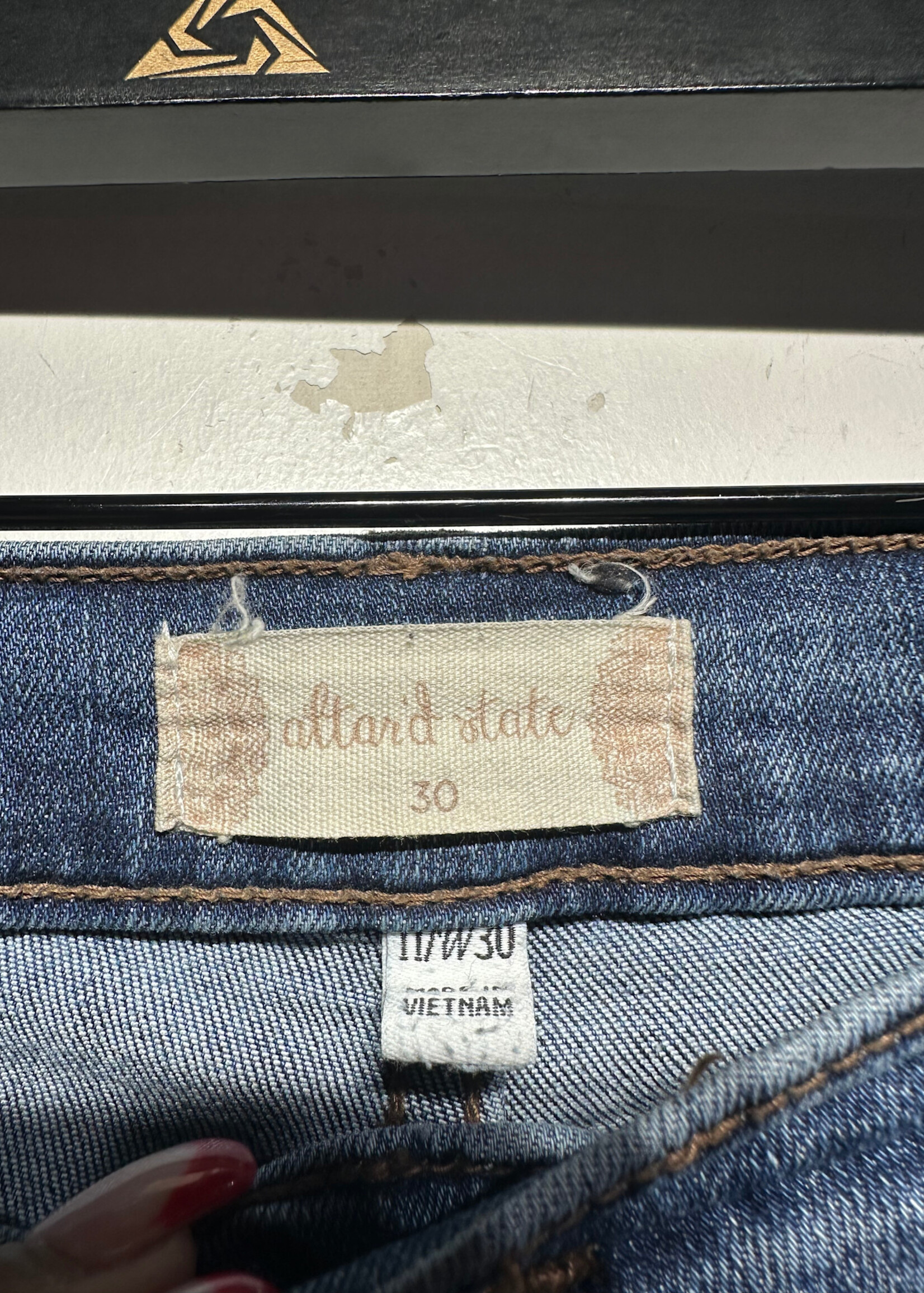 Altar'd State Mid Wash Flare Jeans Fem 30