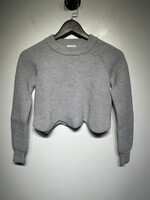 Wilfred Light Grey Crop Knit Sweater XS